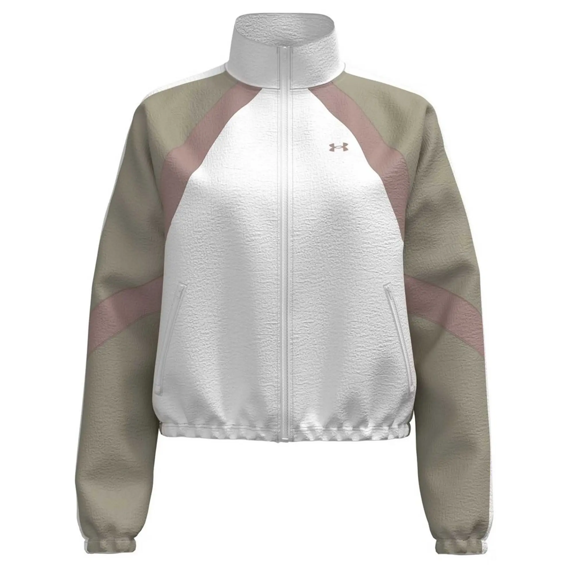 Under Armour  Icon Crinkle Women's Jacket White / City Khaki / Tourmaline Pink L