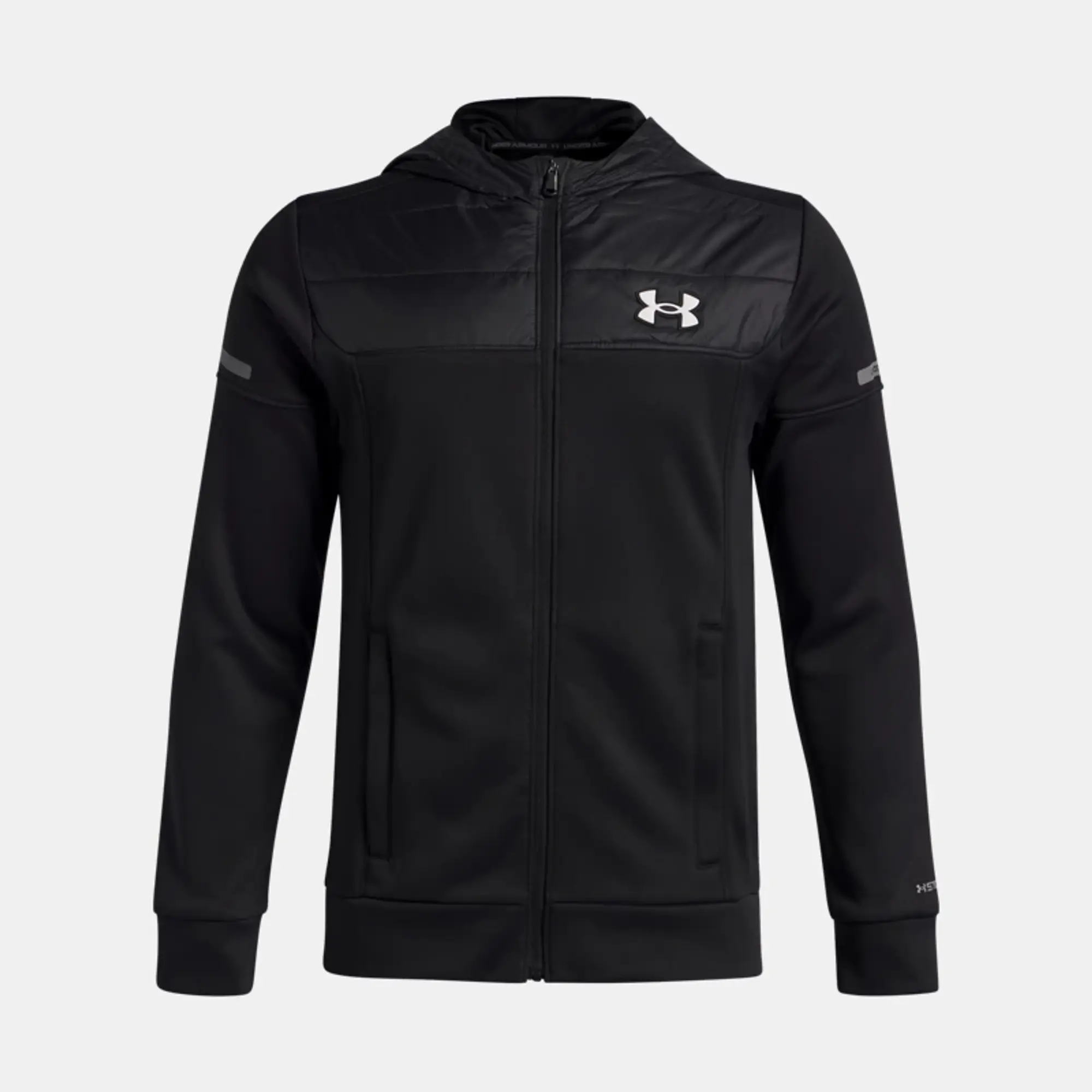 Armour Fleece® Pro Utility Boys' Full Zip Black / White YLG (59 - 63 in)