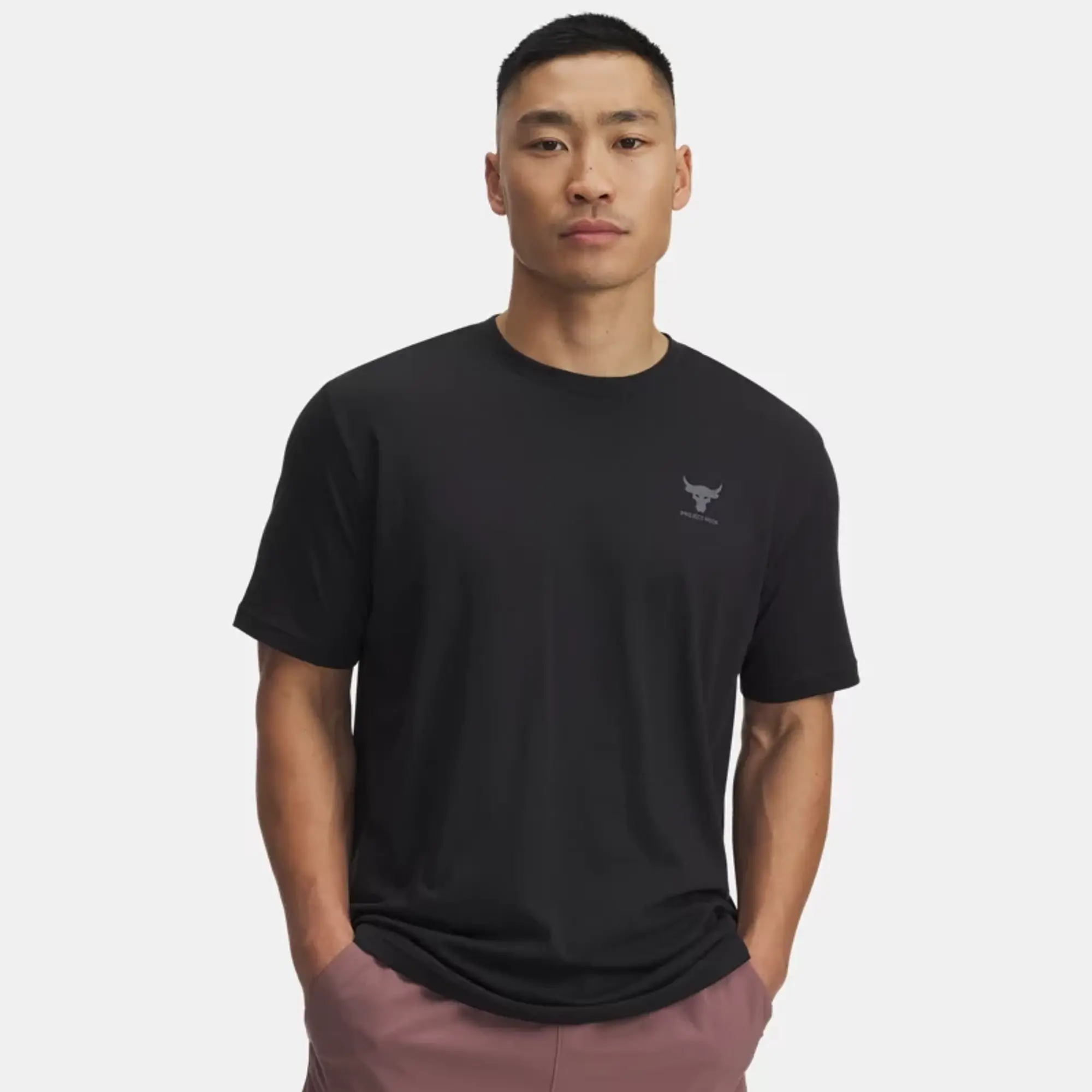 Project Rock Branded Men's Short Sleeve Black / Castlerock L