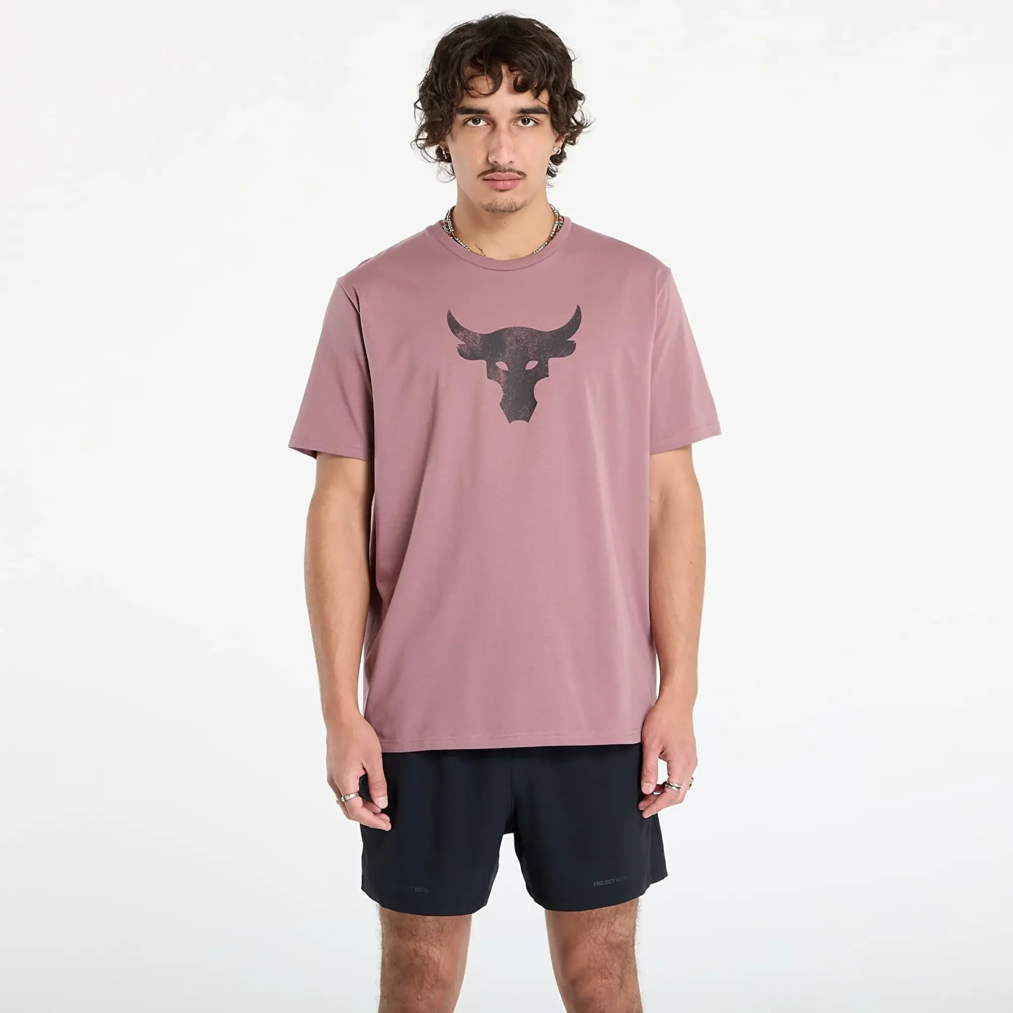 Project Rock Payoff Graphic Men's Short Sleeve Maroon Mist / Black L