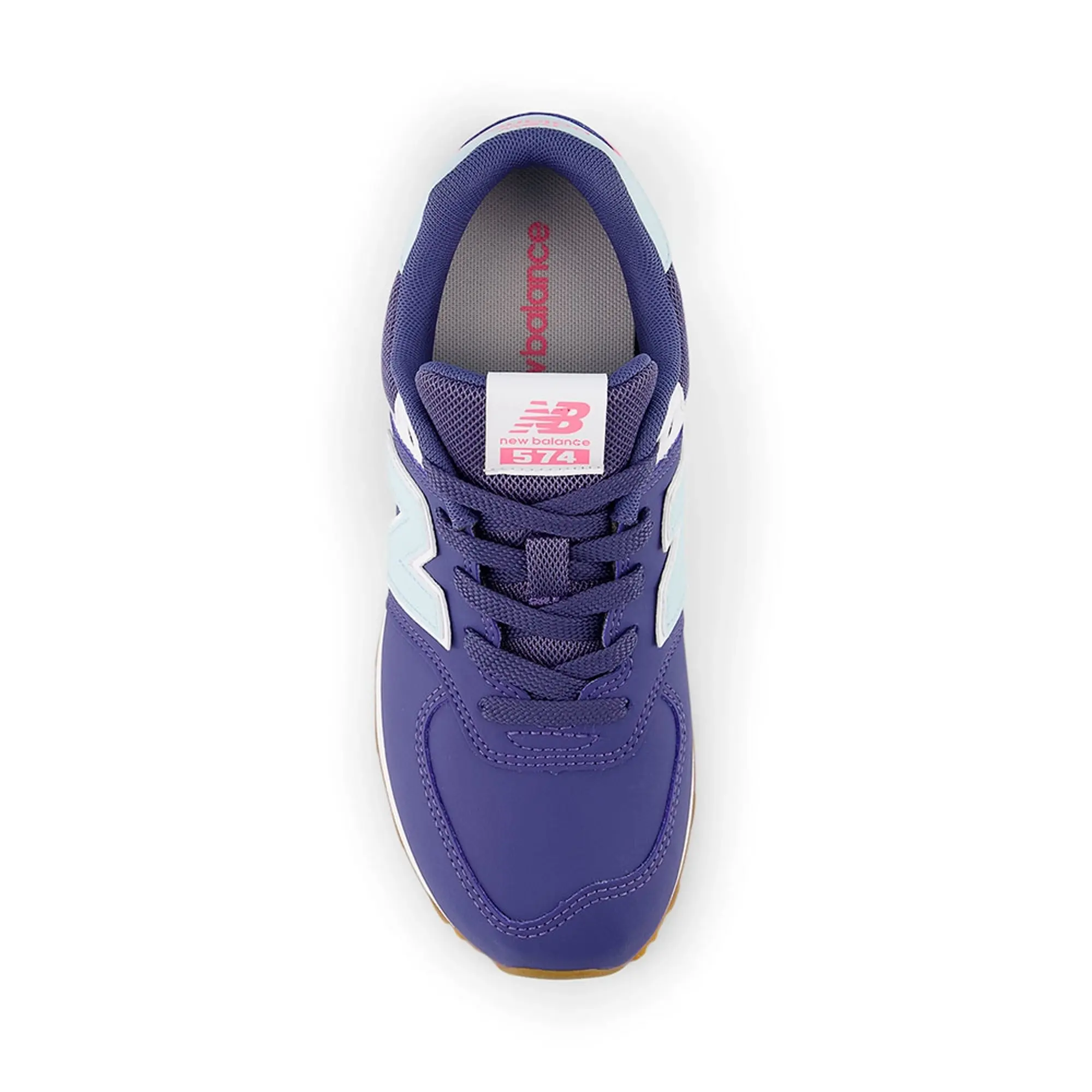 New Balance Kids' 574 LACE in Blue Leather