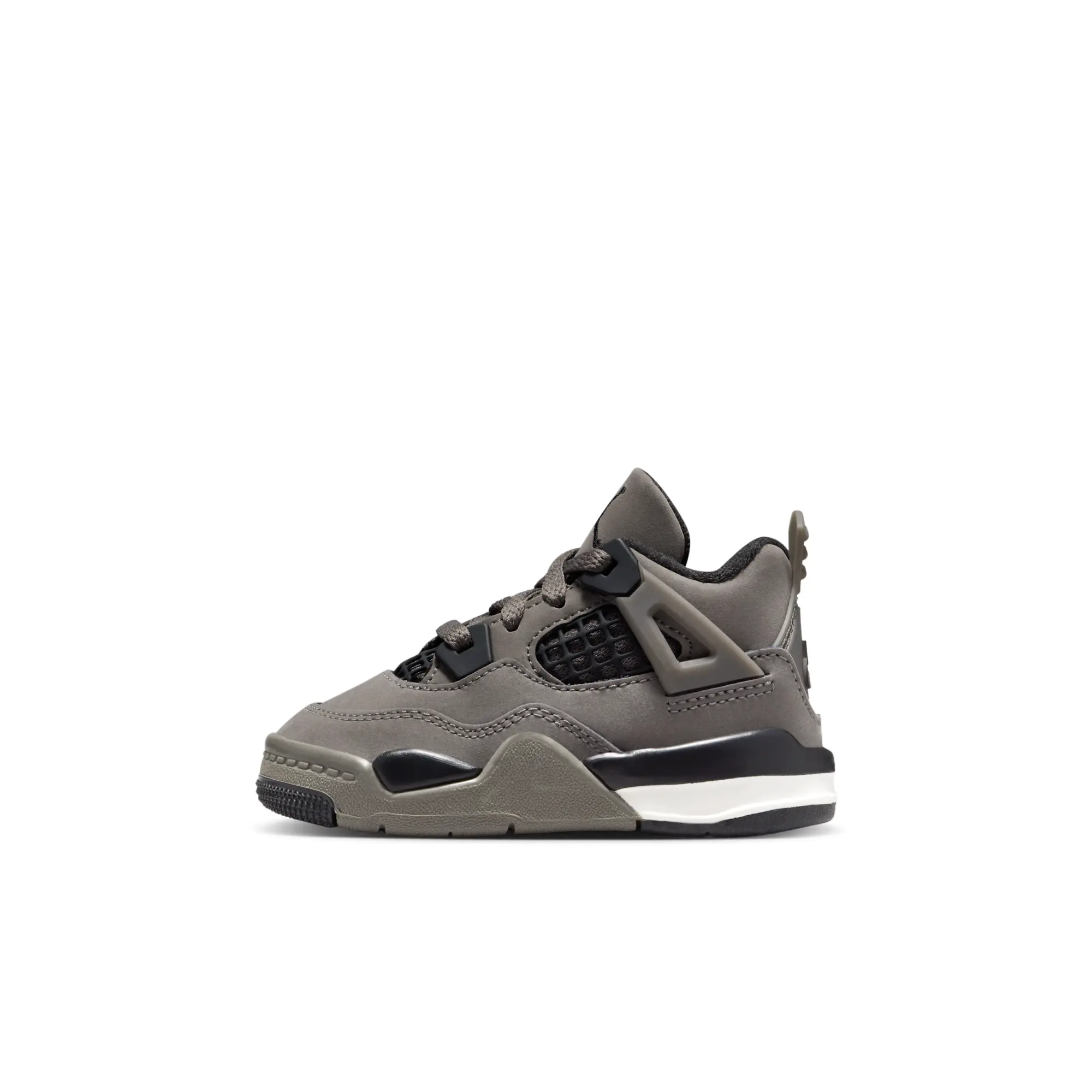 Nike Jordan 4 Retro 'Cave Stone and Black' Baby/Toddler Shoes - Grey