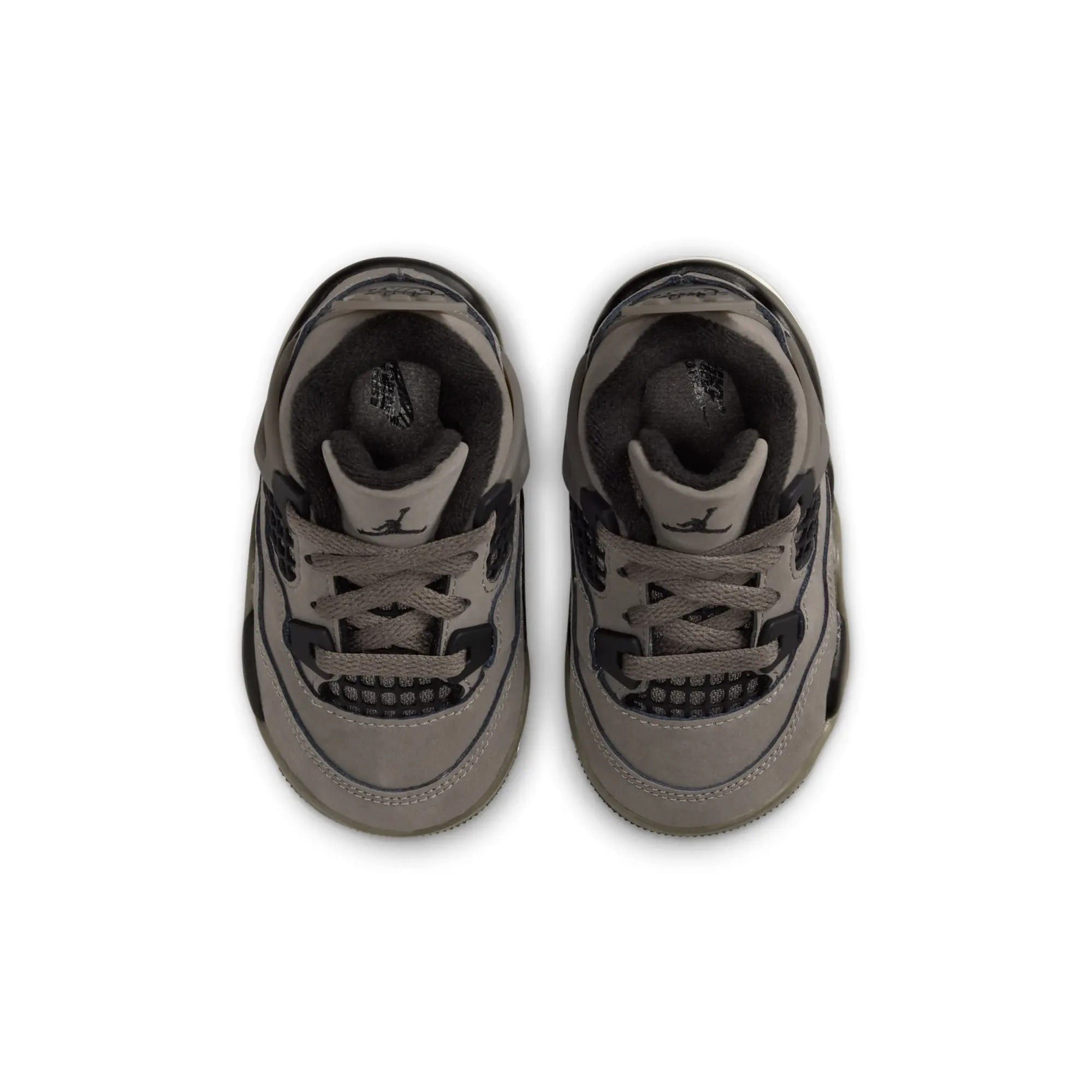 Nike Jordan 4 Retro 'Cave Stone and Black' Baby/Toddler Shoes - Grey