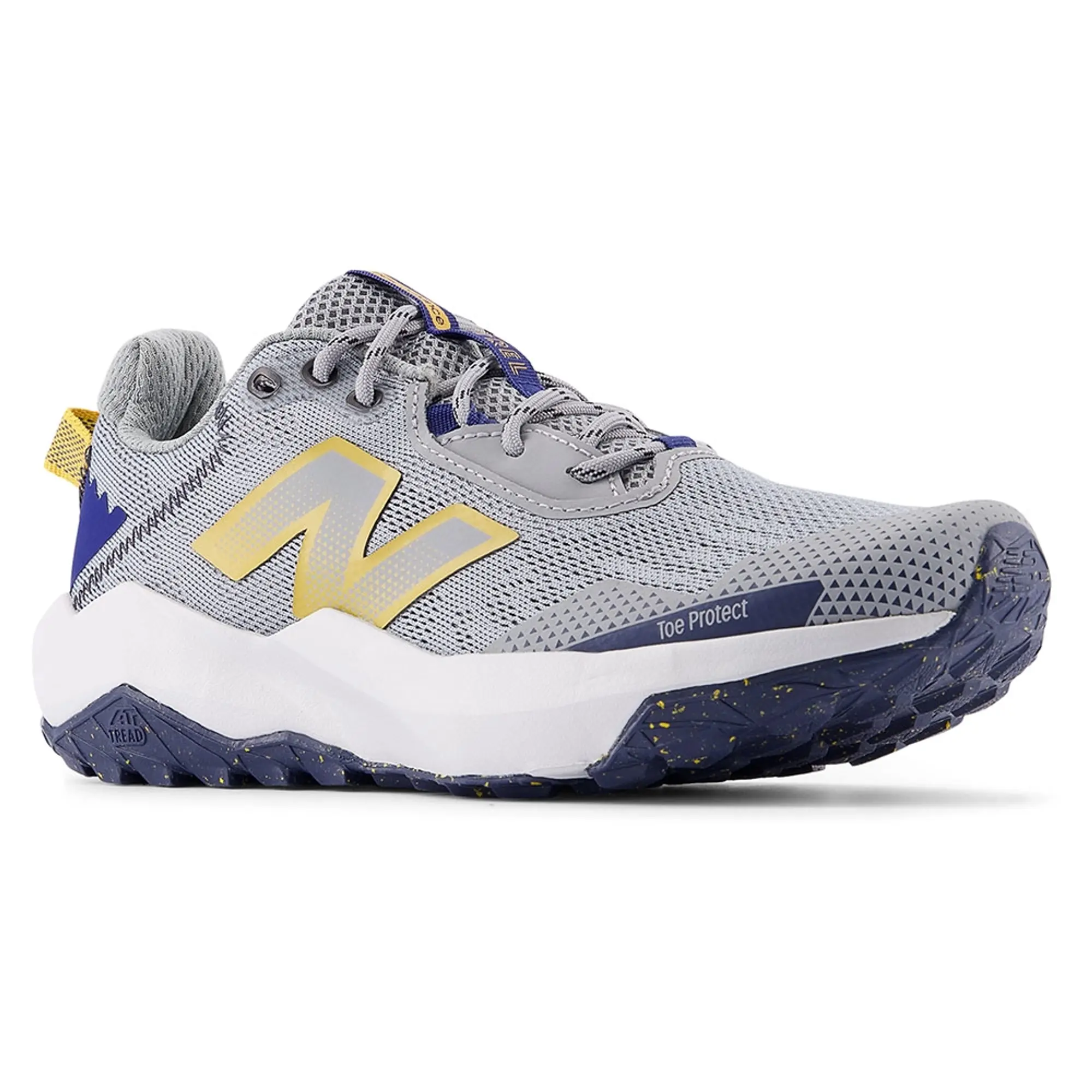 New Balance Kids' DynaSoft Nitrel v6 Lace in Grey/Blue/Yellow Mesh