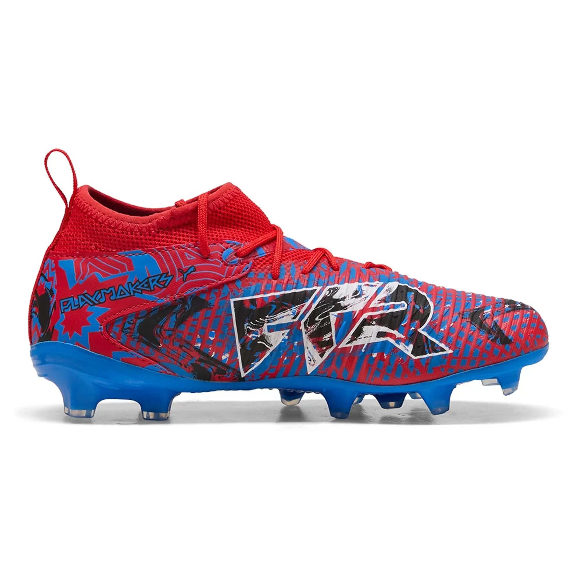 PUMA Future 8 Match Playmakers FG/AG Football Boots Youth, Red/Black/Ultra Blue
