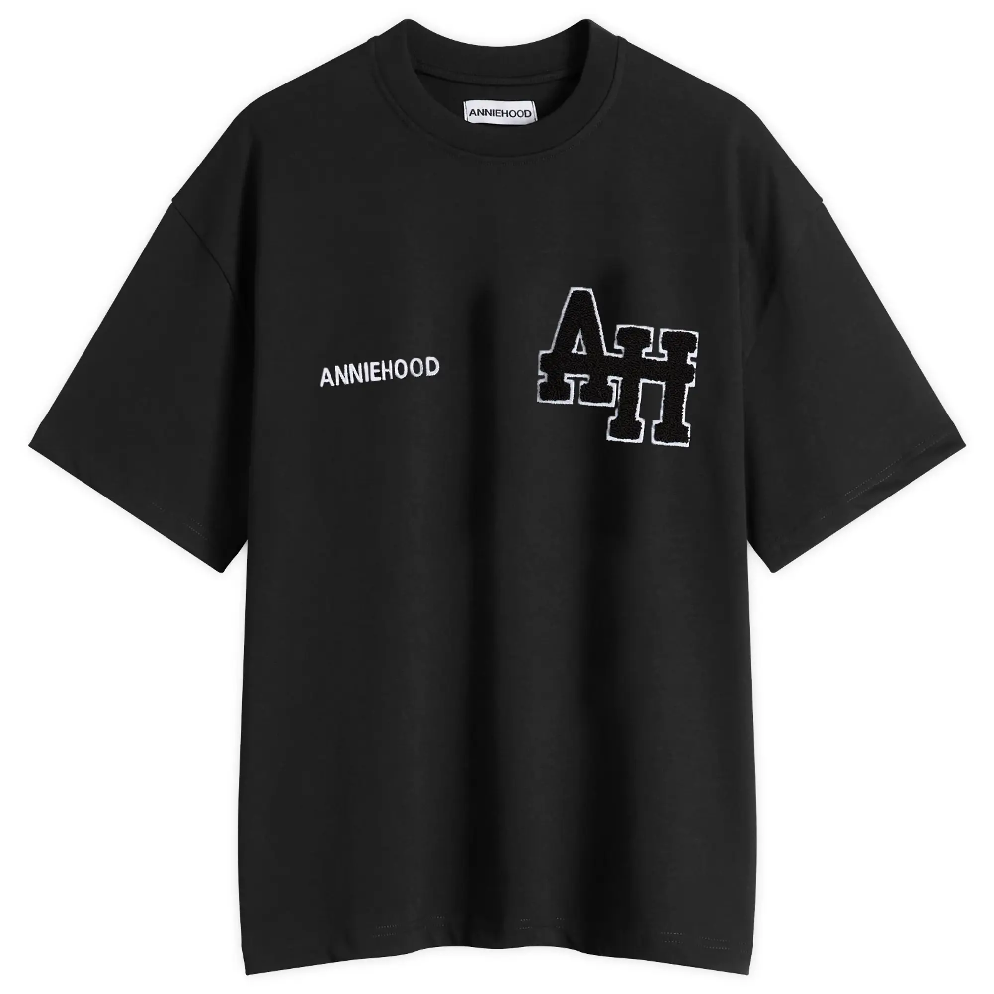 ANNIE HOOD Men's College T-Shirt Black/Black