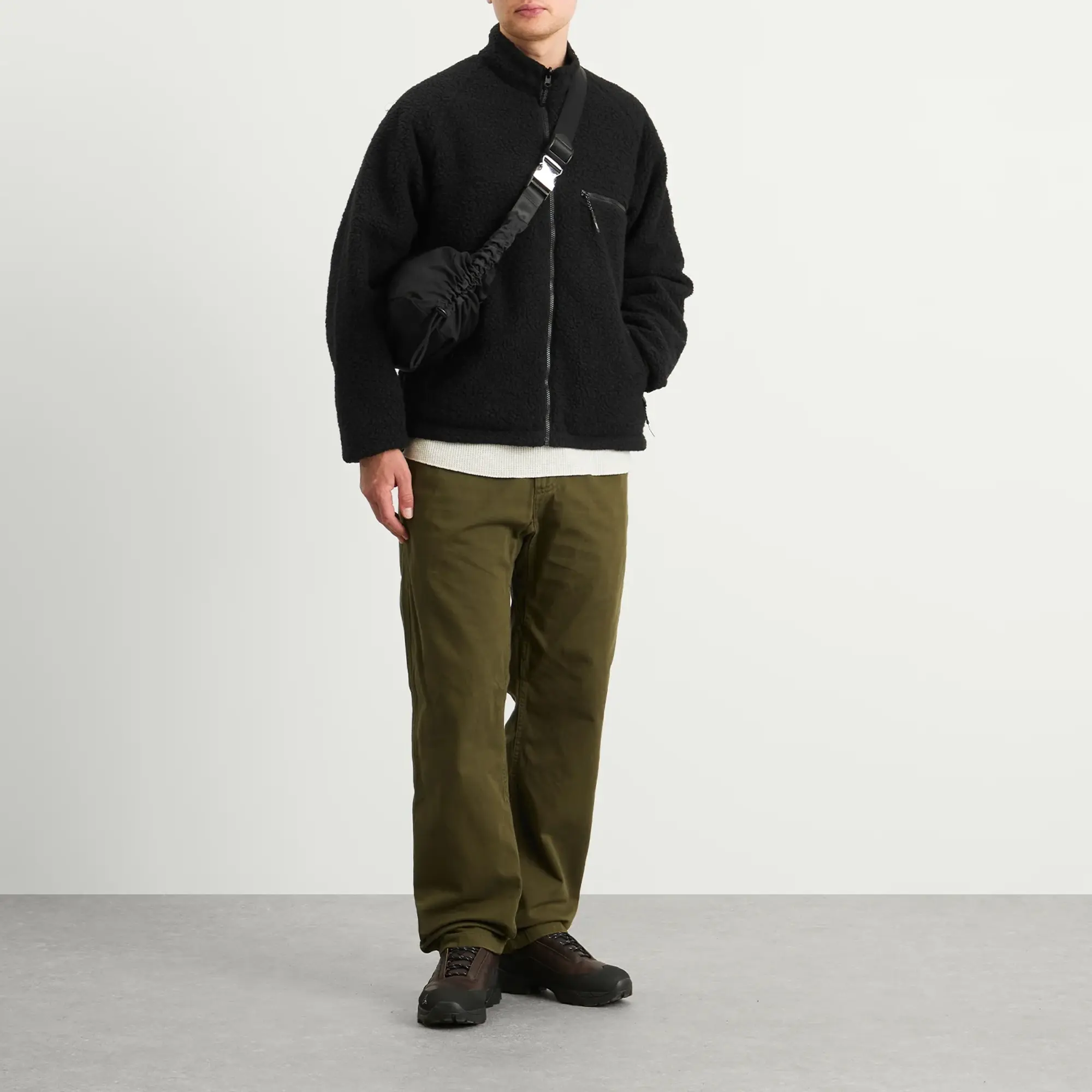 Gramicci Men's Reversible Sherpa Jacket Charcoal/Black
