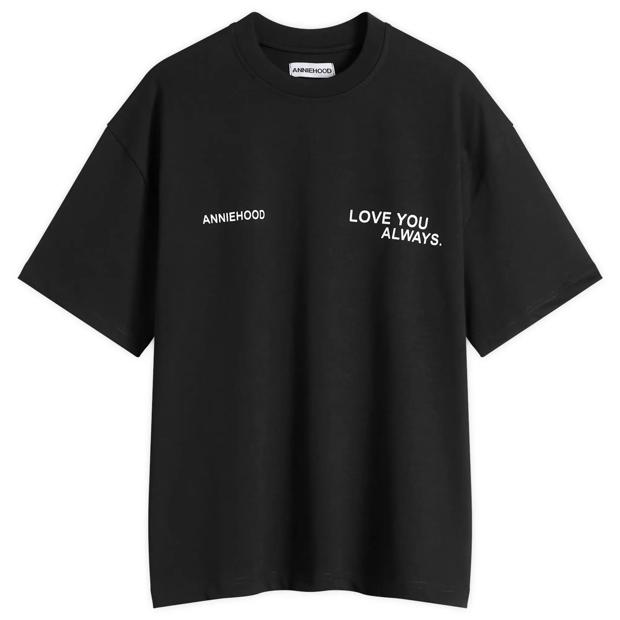 ANNIE HOOD Men's Love You Always T-Shirt Black