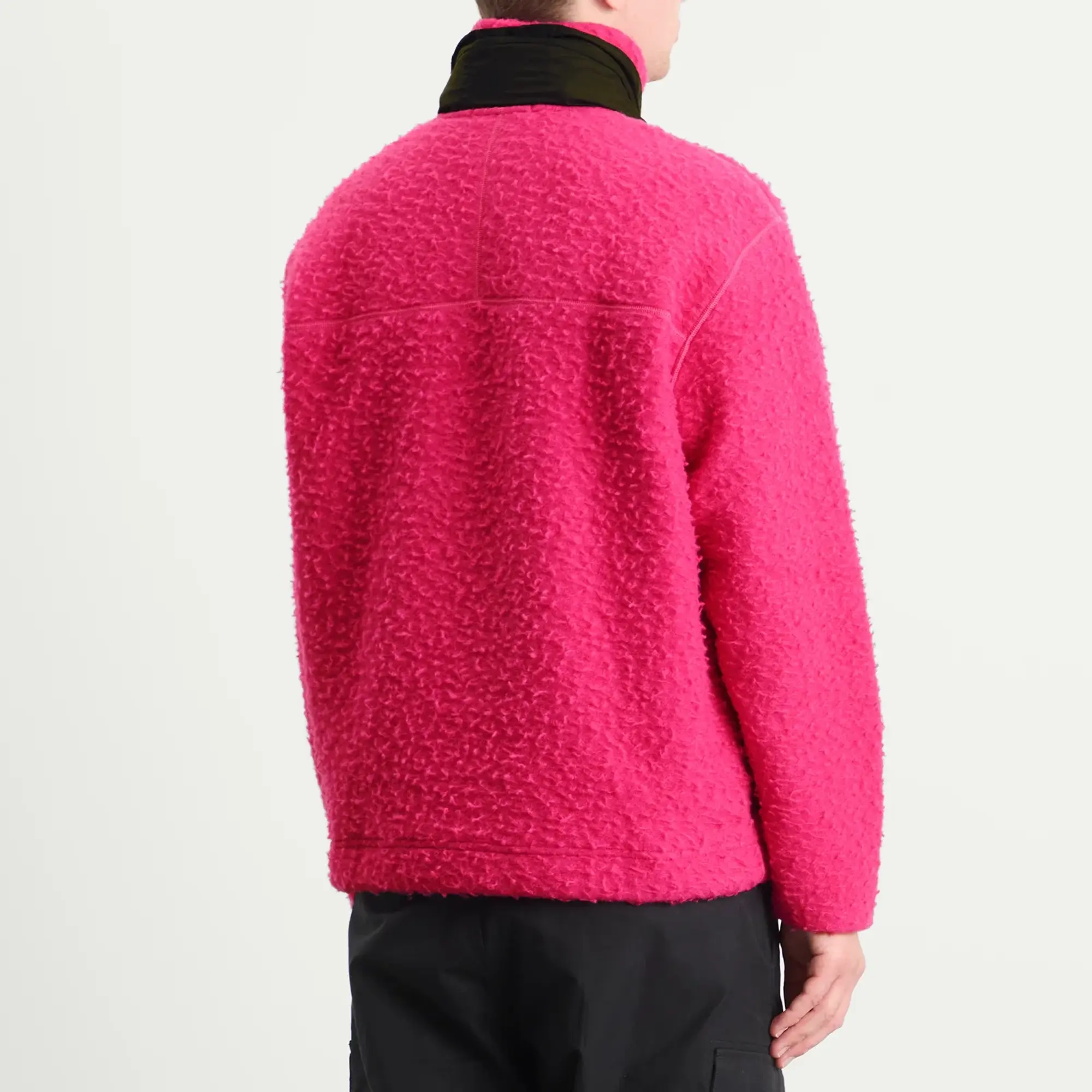 Stone Island Men's Marina Half Zip Fleece Fuchsia