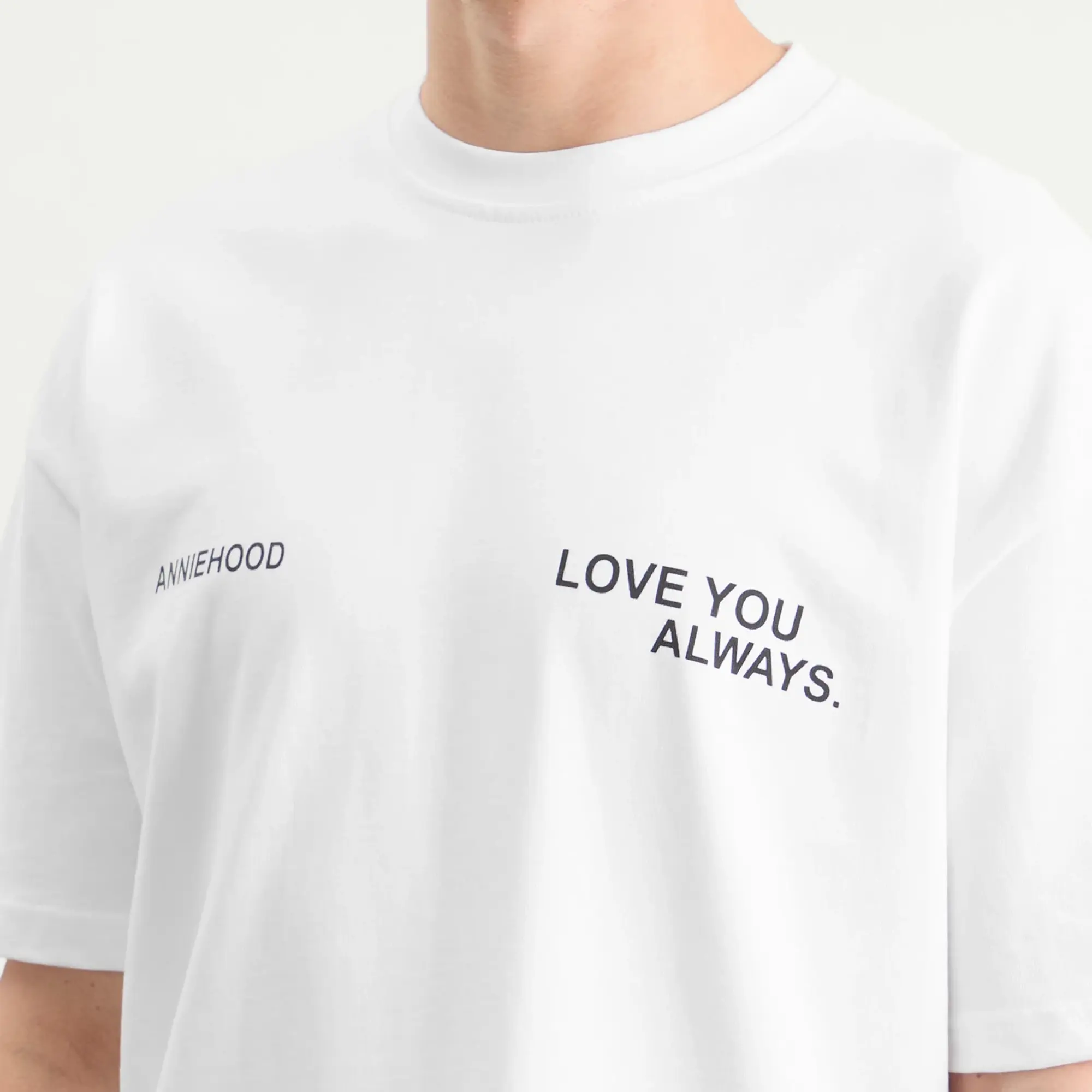 ANNIE HOOD Men's Love You Always T-Shirt White