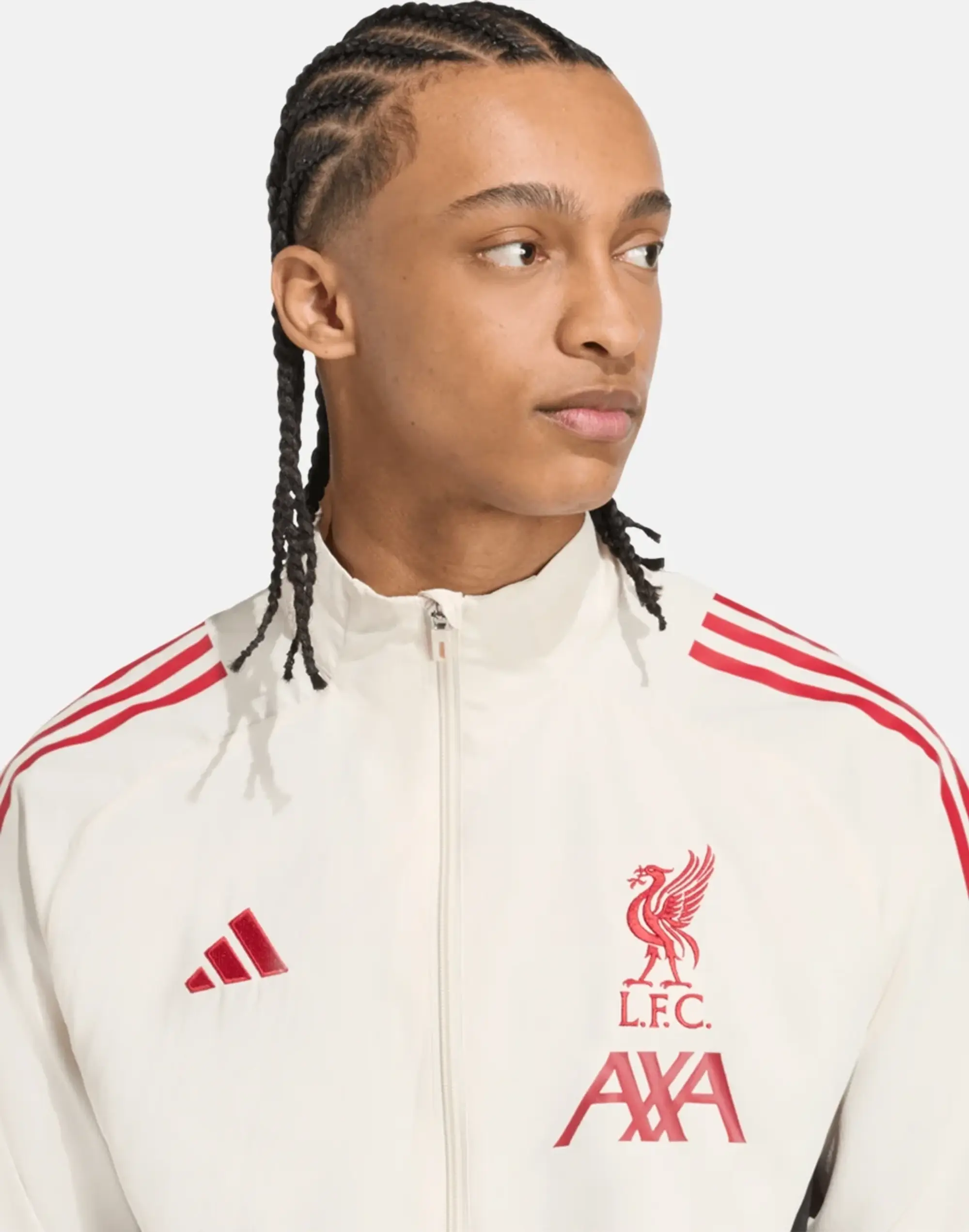 Men's adidas Adults Liverpool Presentation Jacket in White 