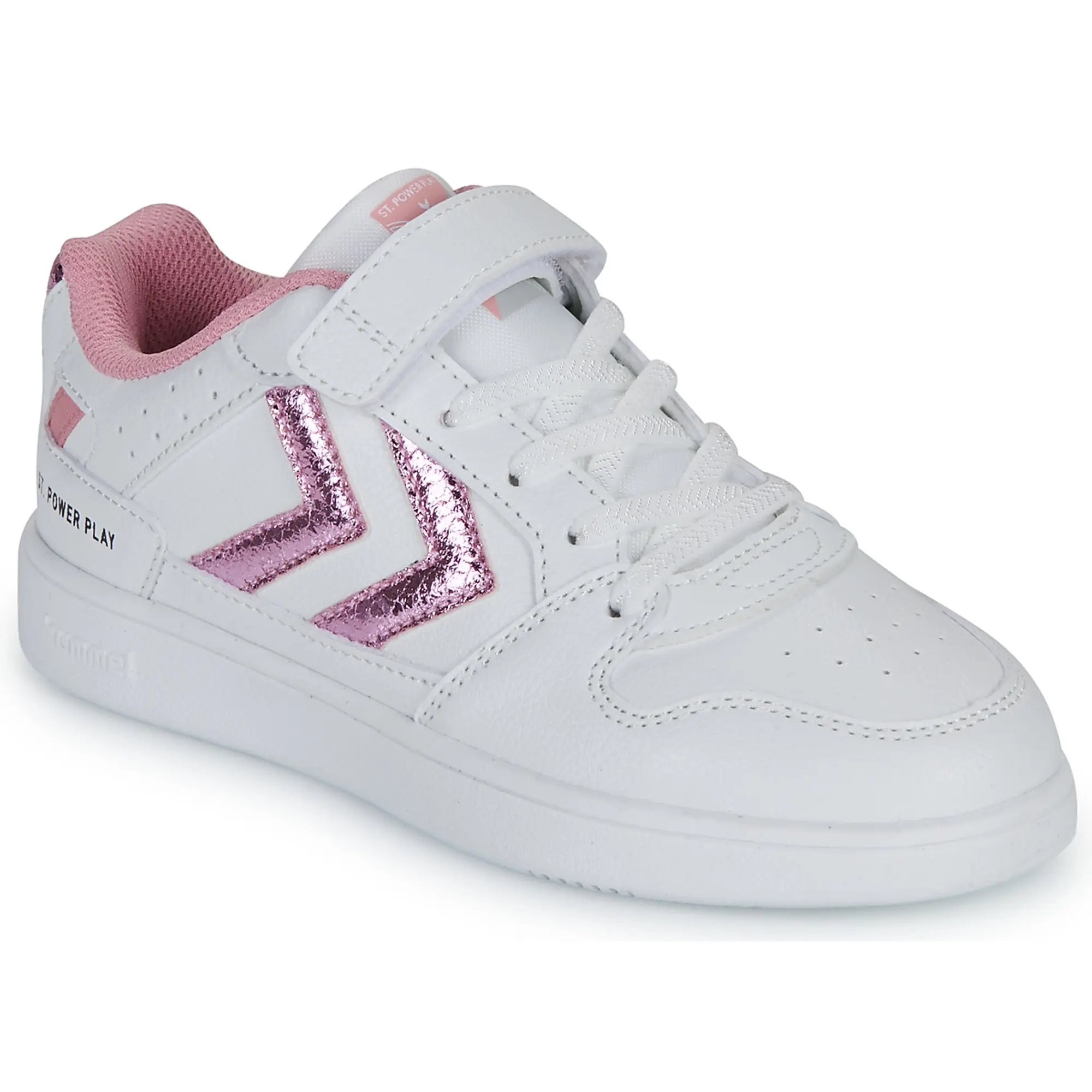 hummel  ST POWER PLAY JR  girls's Children's Shoes (Trainers) in White