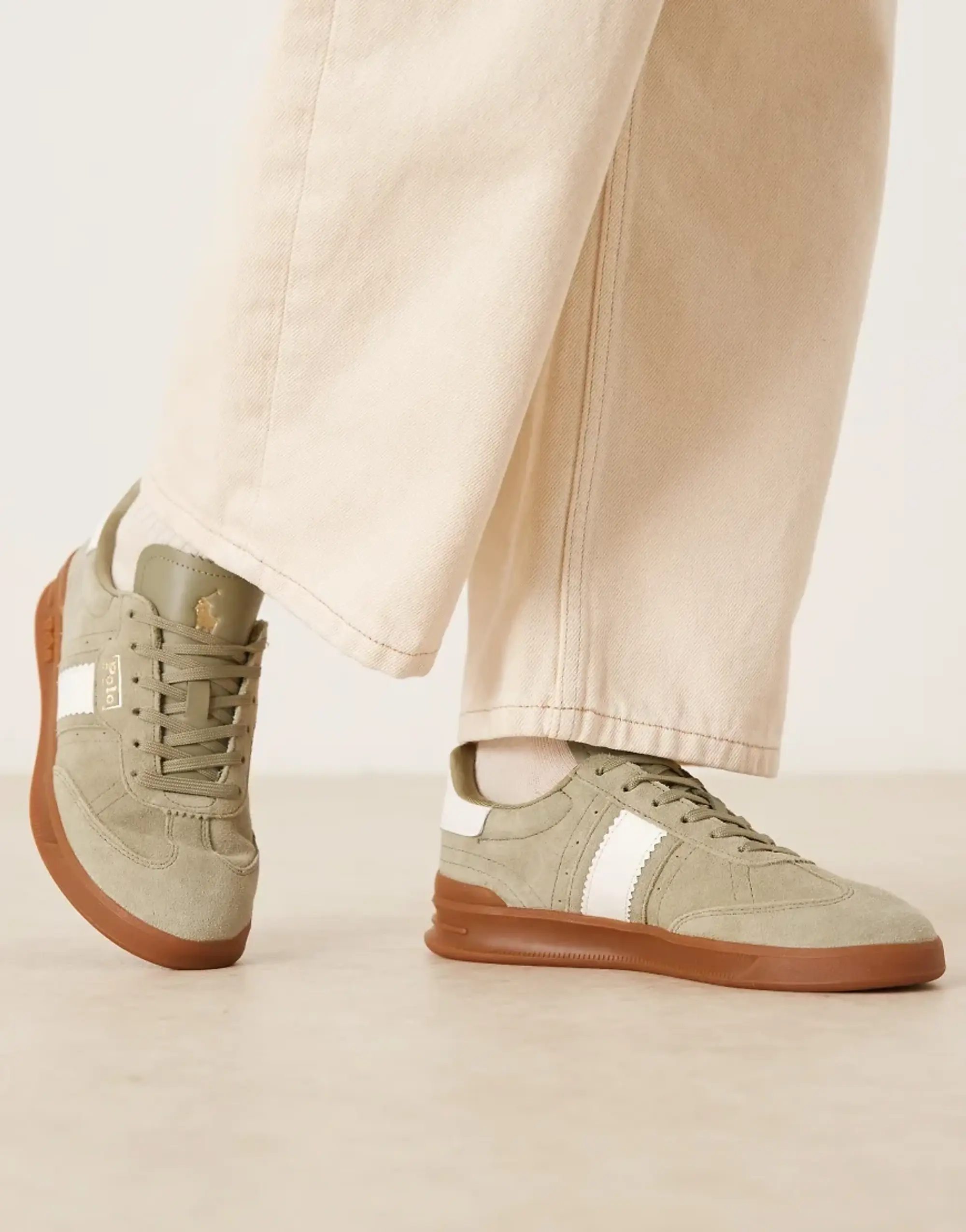 Polo Ralph Lauren  HERITAGE AERA PP  women's Shoes (Trainers) in Kaki