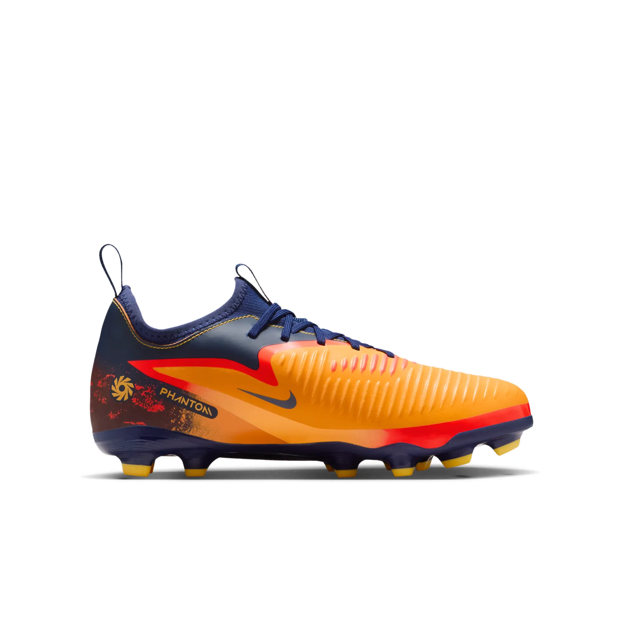Nike Jr. Phantom 6 Low Academy 'Erling Haaland' Older Kids' Multi-Ground Football Boot - Orange