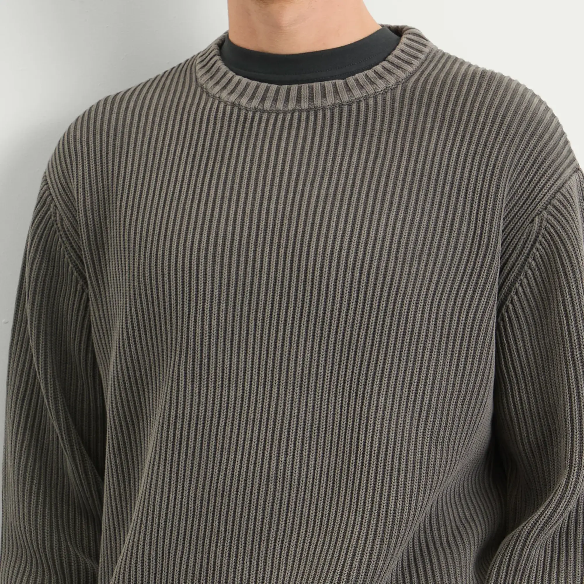 Gramicci Men's Cotton Knit Sweater Grey