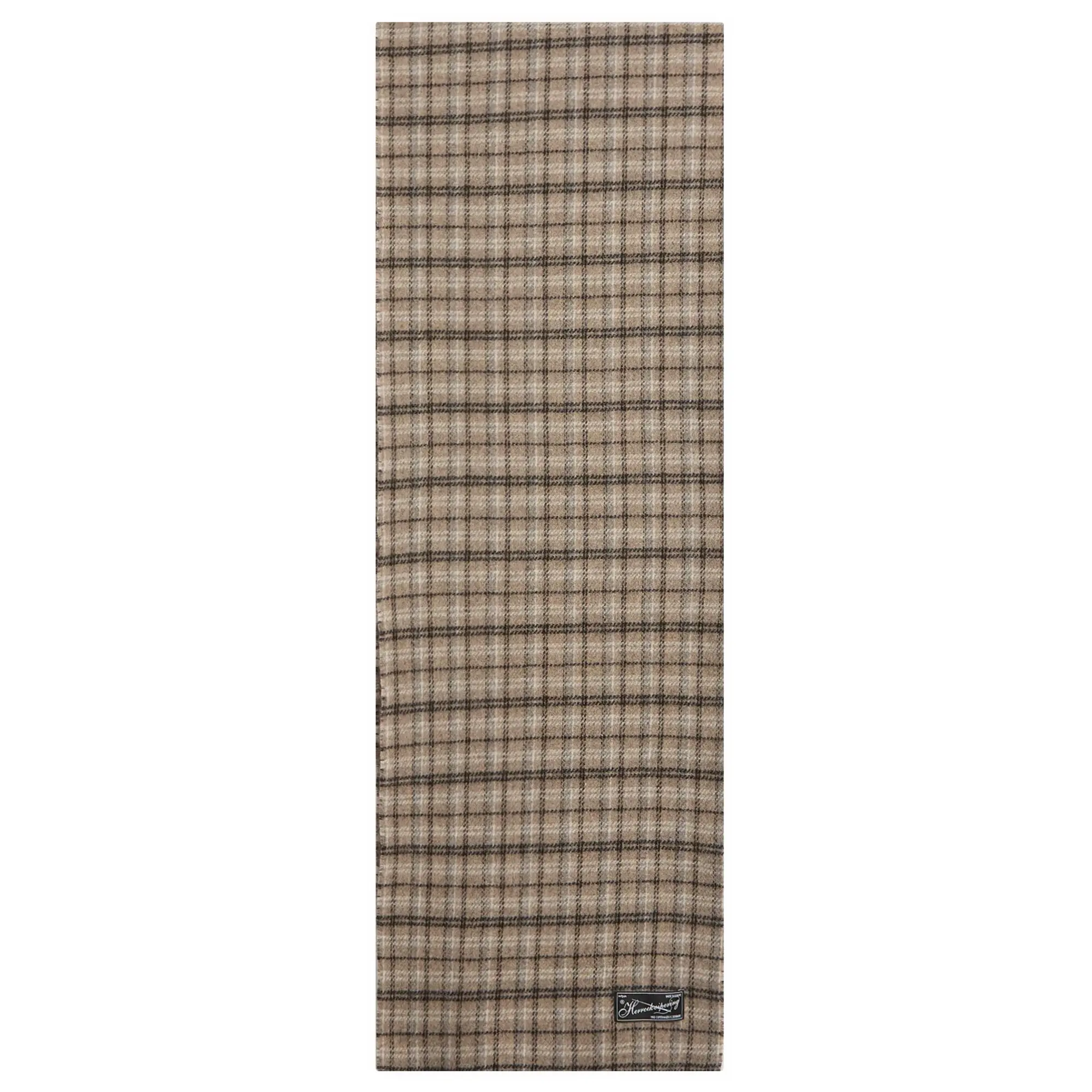 mfpen Men's Wool Scarf Brown Double Faced Check