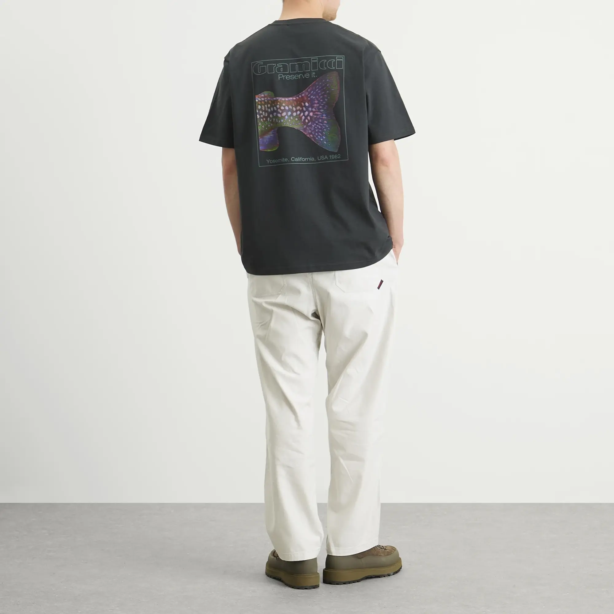 Gramicci Men's Trouttail T-Shirt Vintage Black