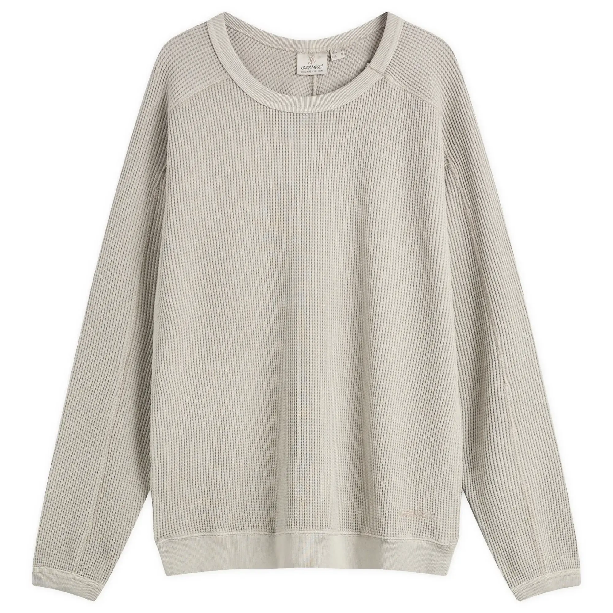 Gramicci Waffle Crew Sweater Pewter