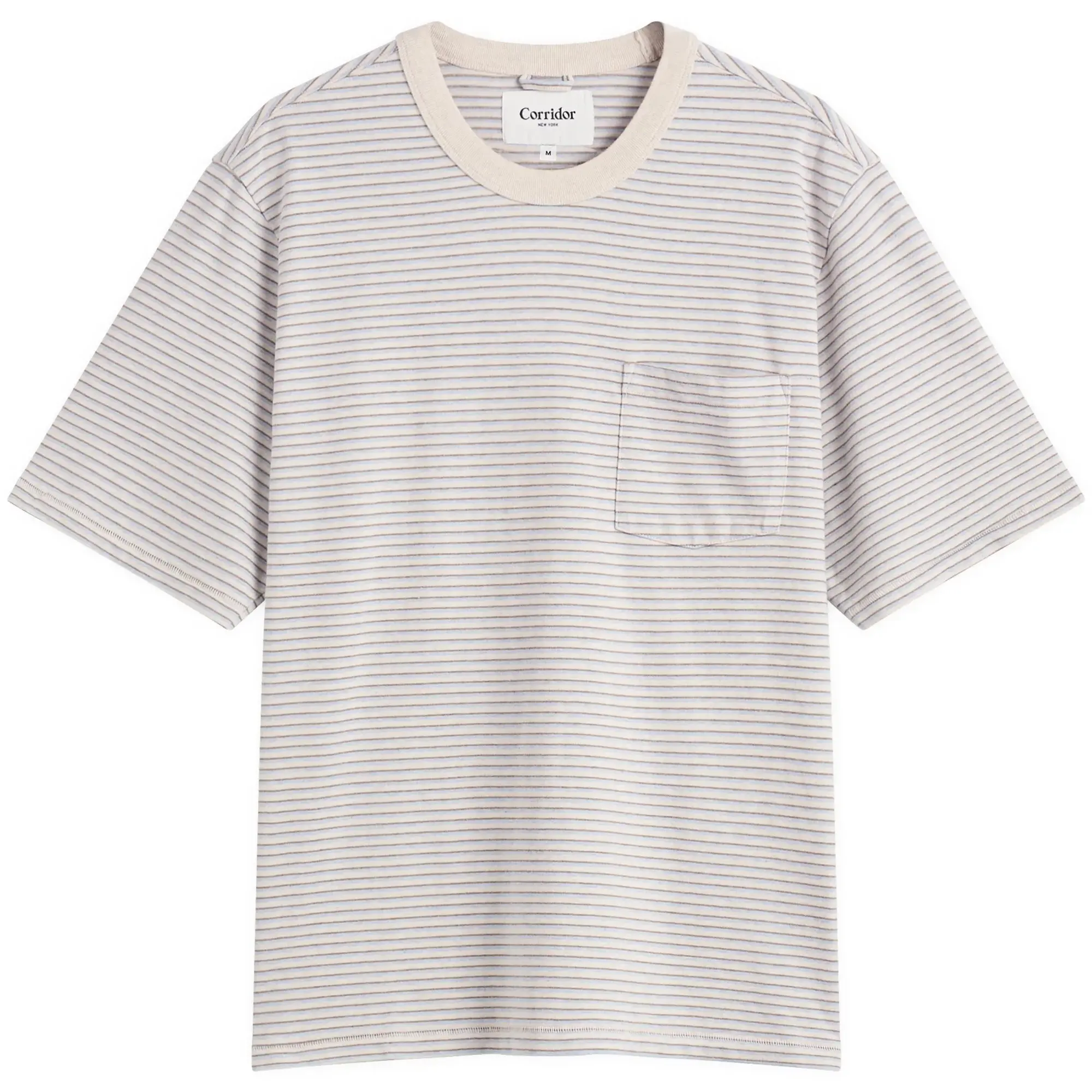 Corridor Men's Stripe T-Shirt Light Blue