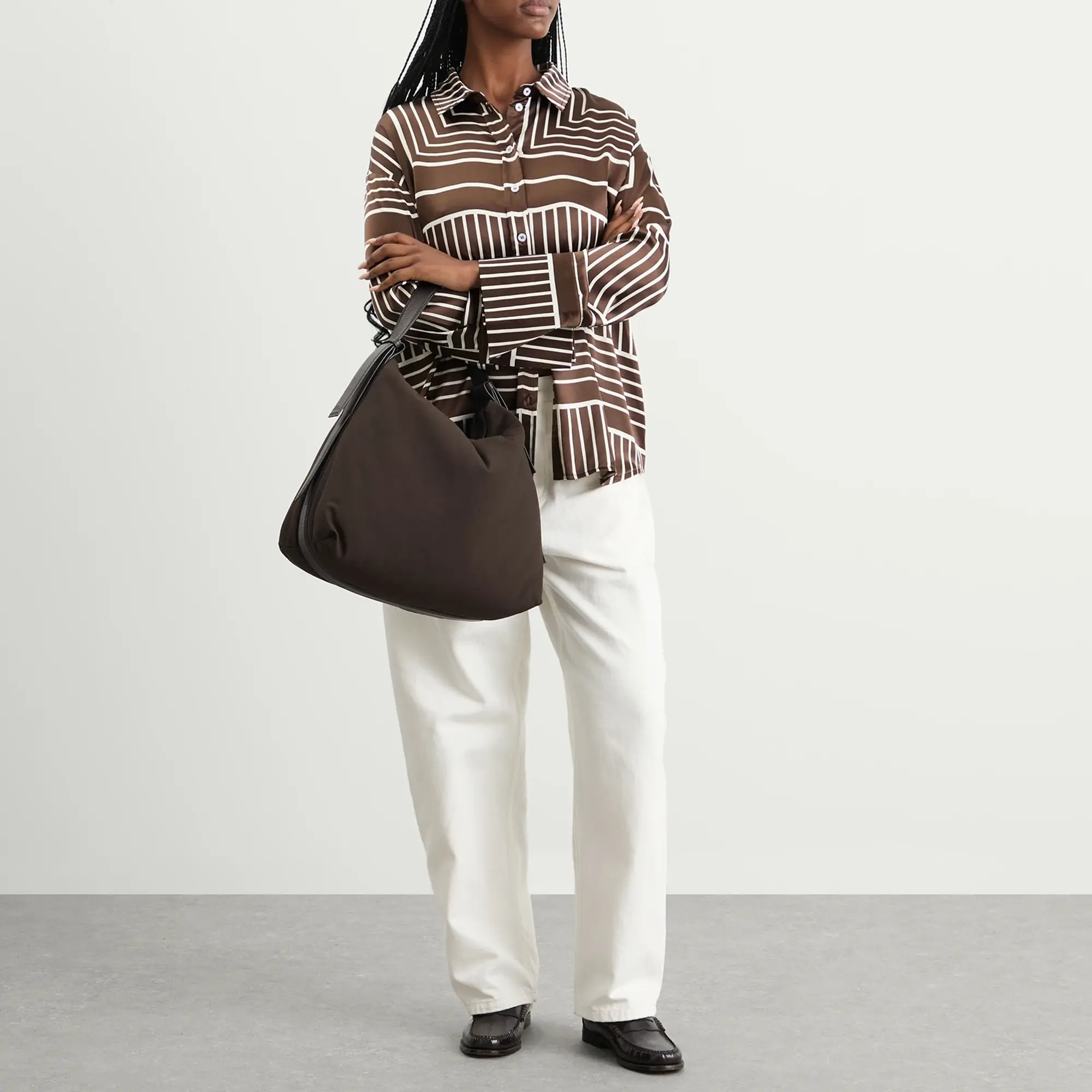 4th & Reckless Women's Amira Print Shirt Chocolate