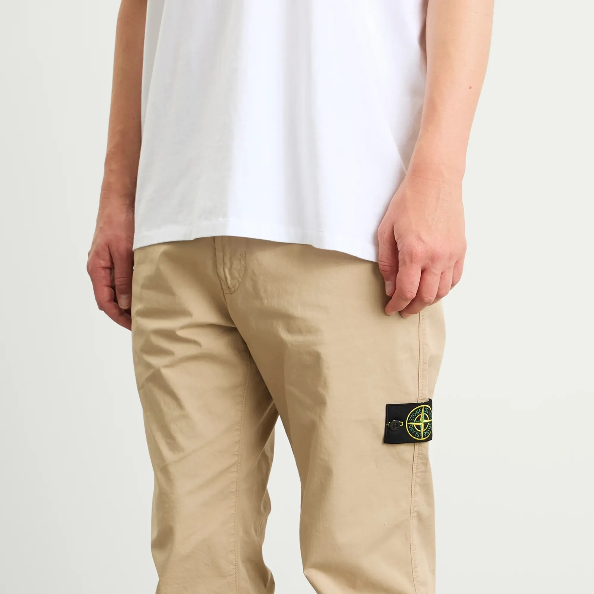 Stone Island Men's Organic Twill Chino Trousers Desert