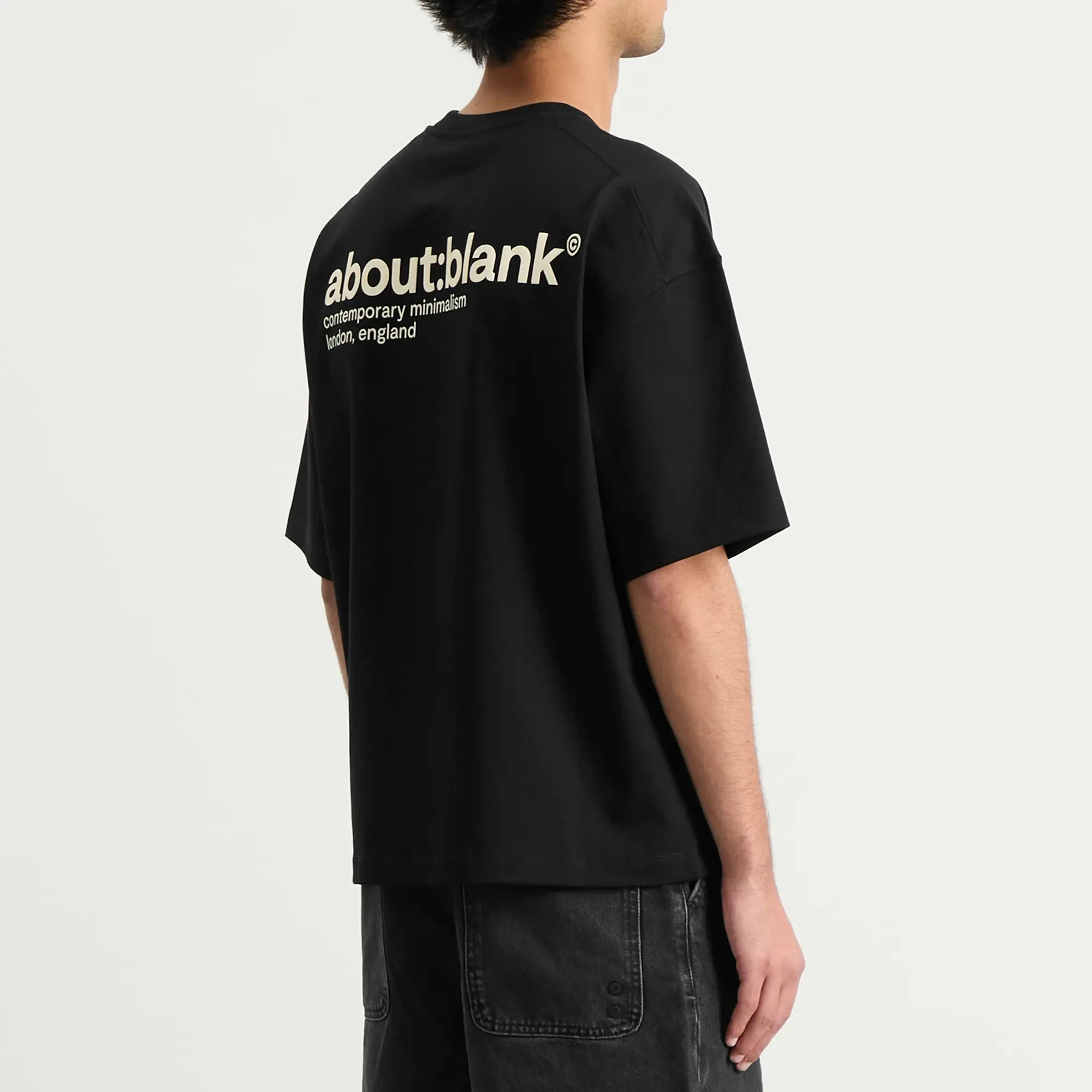 about:blank Men's Collection T-Shirt Black/Ecru
