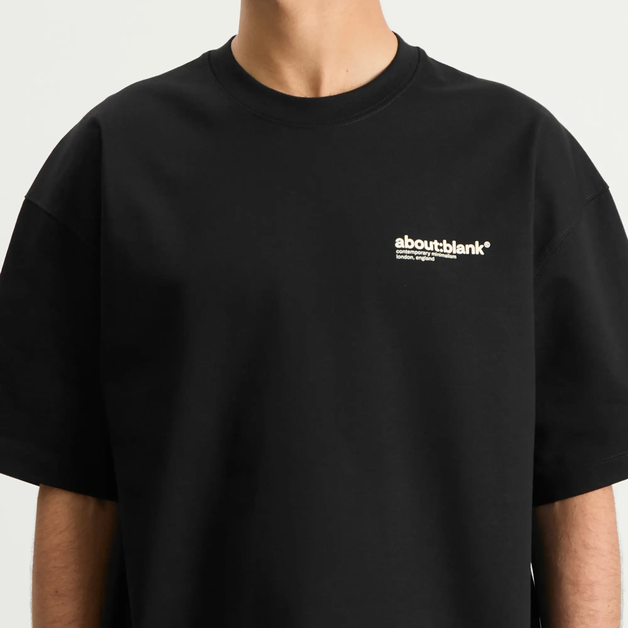 about:blank Men's Collection T-Shirt Black/Ecru