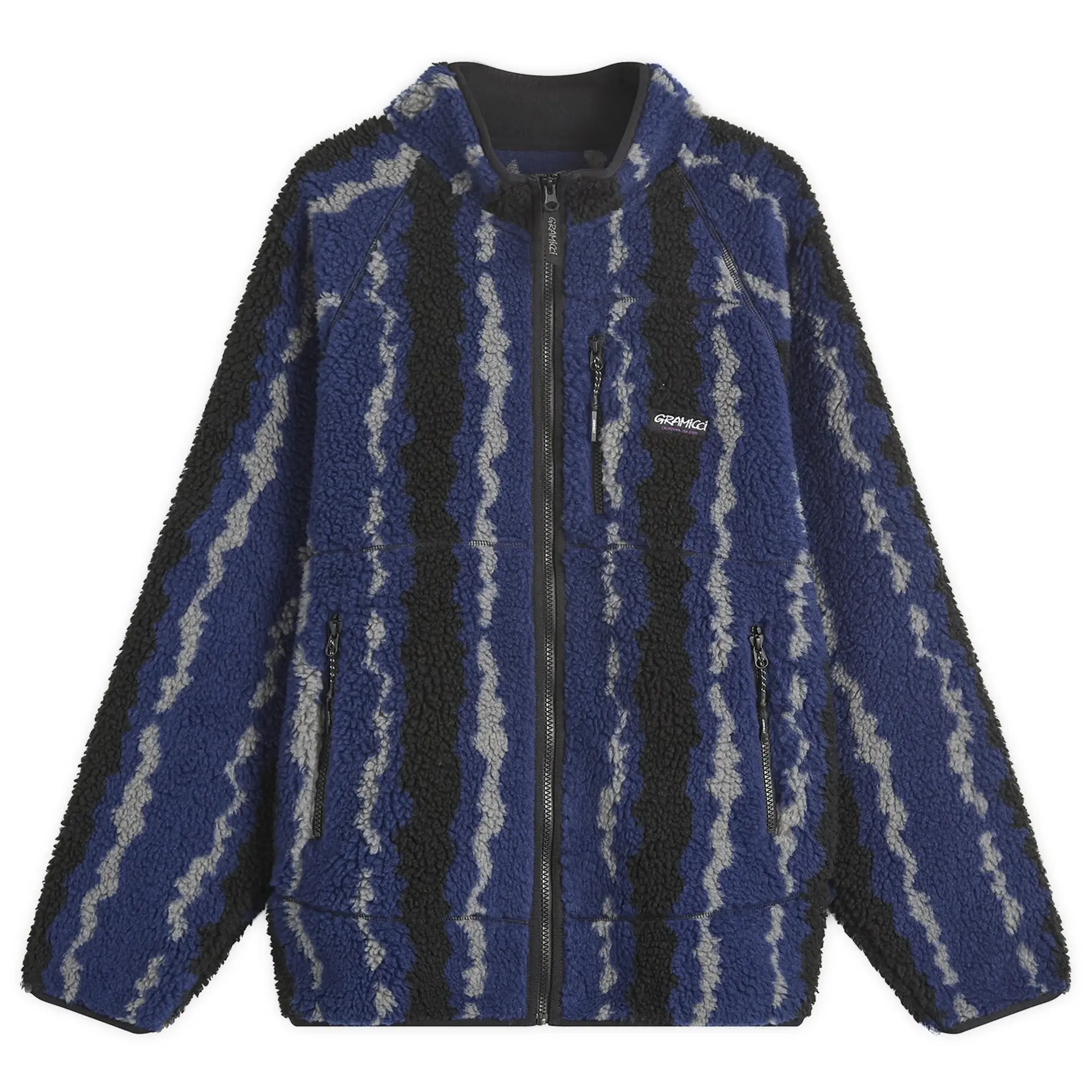 Gramicci Men's Ripple Sherpa Jacket Navy Ripple