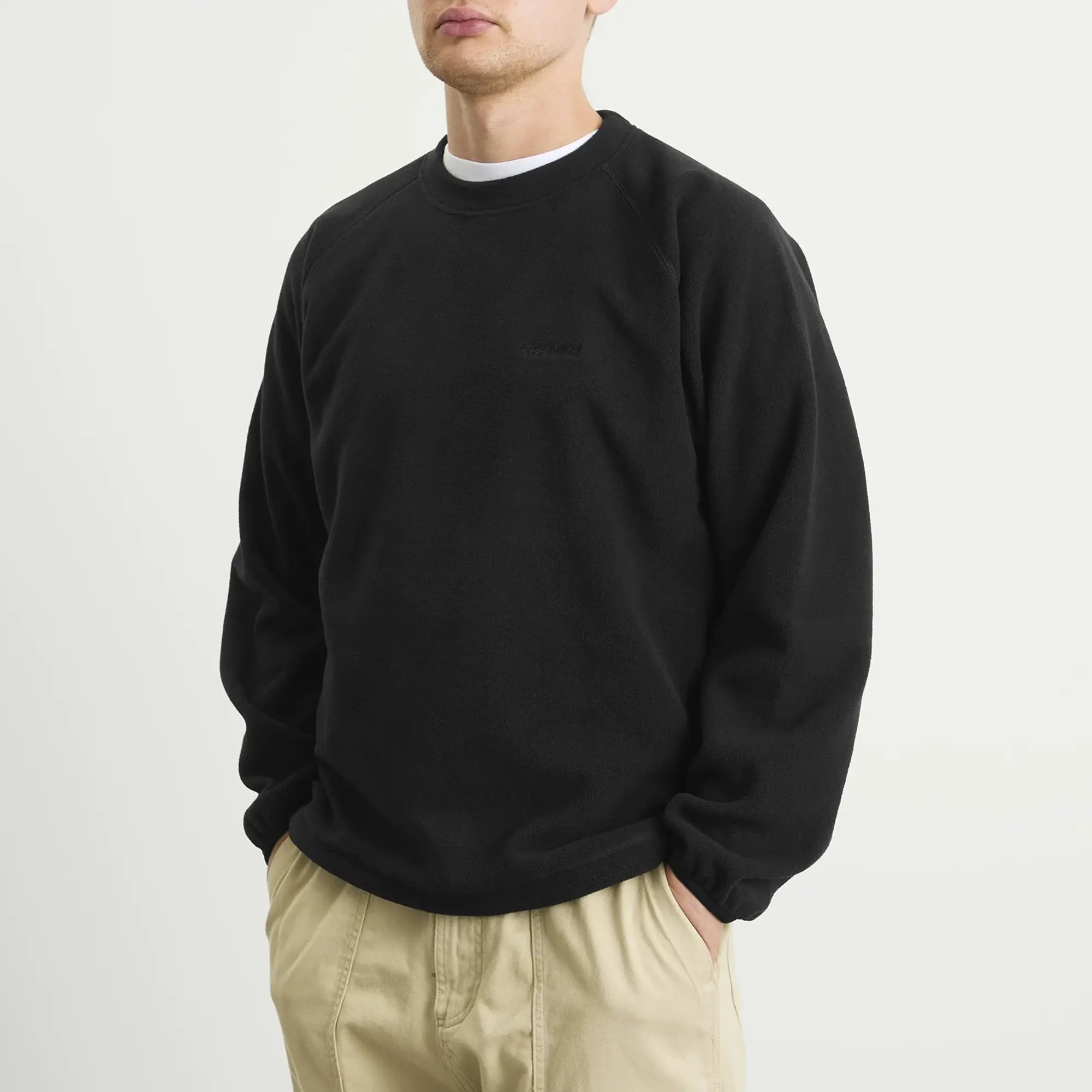 Gramicci Men's Thermal Fleece Crew Sweater Black