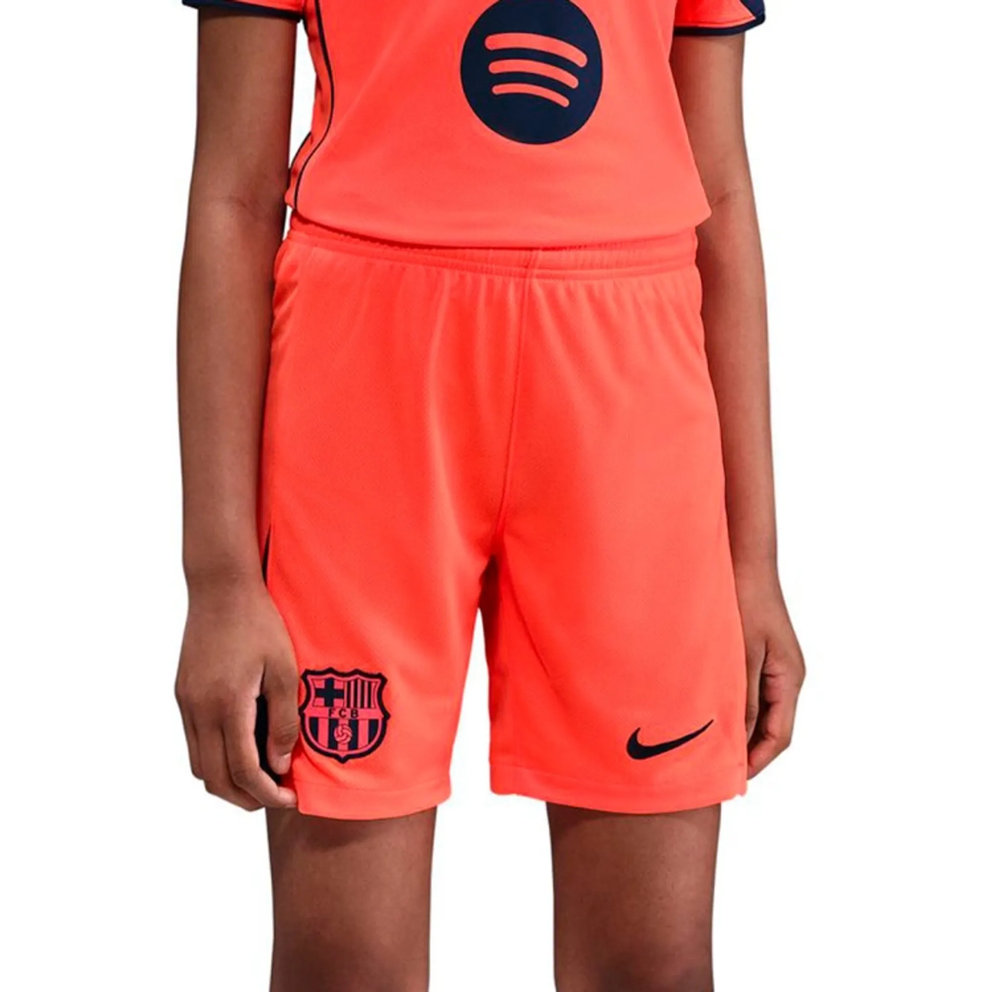 Nike FC Barcelona 2025/26 Third Shorts Junior Orange Kids