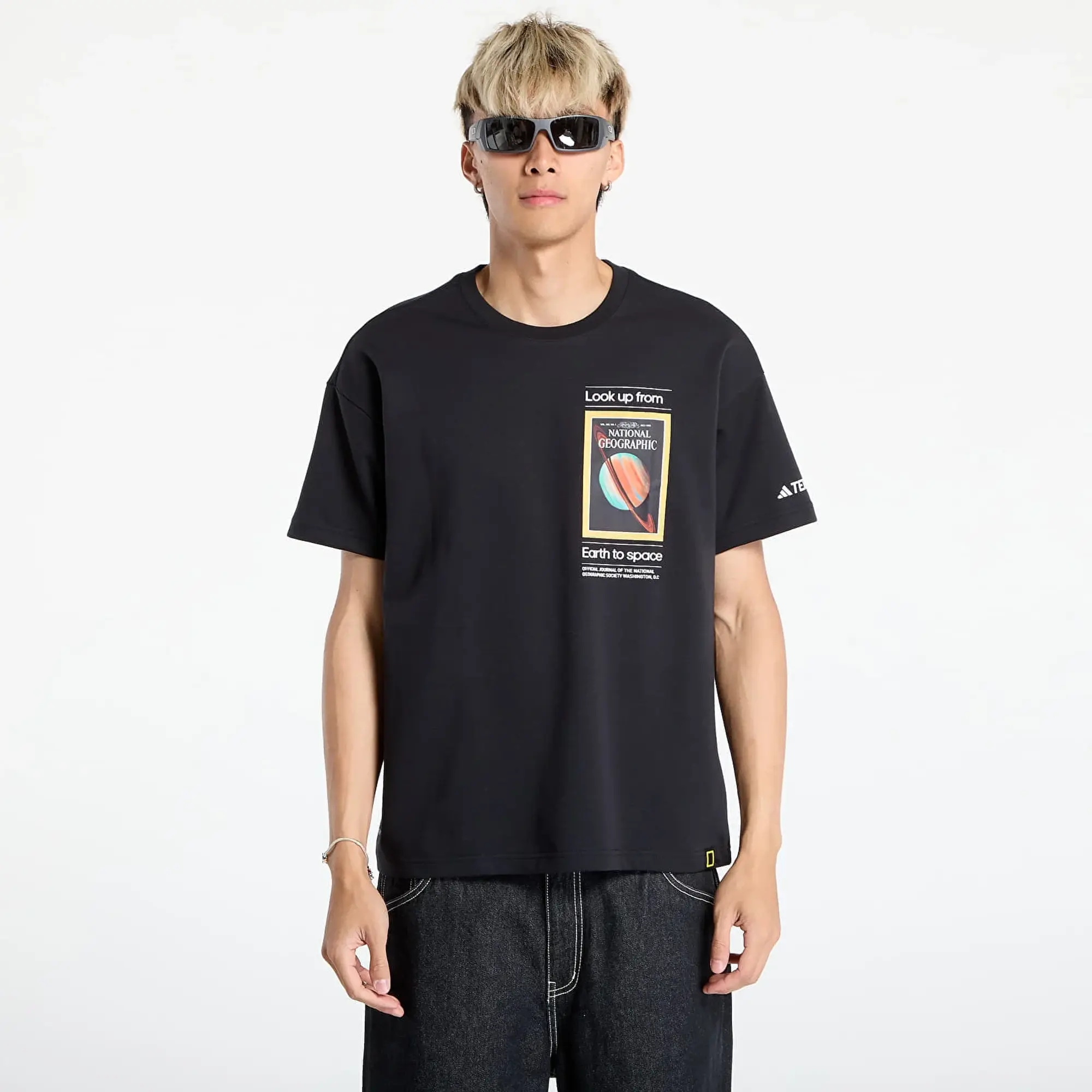 T-Shirt Adidas National Geographic Uf Aeroready Graphic T-Shirt Black/ Dark Brown/ Clear Onix L