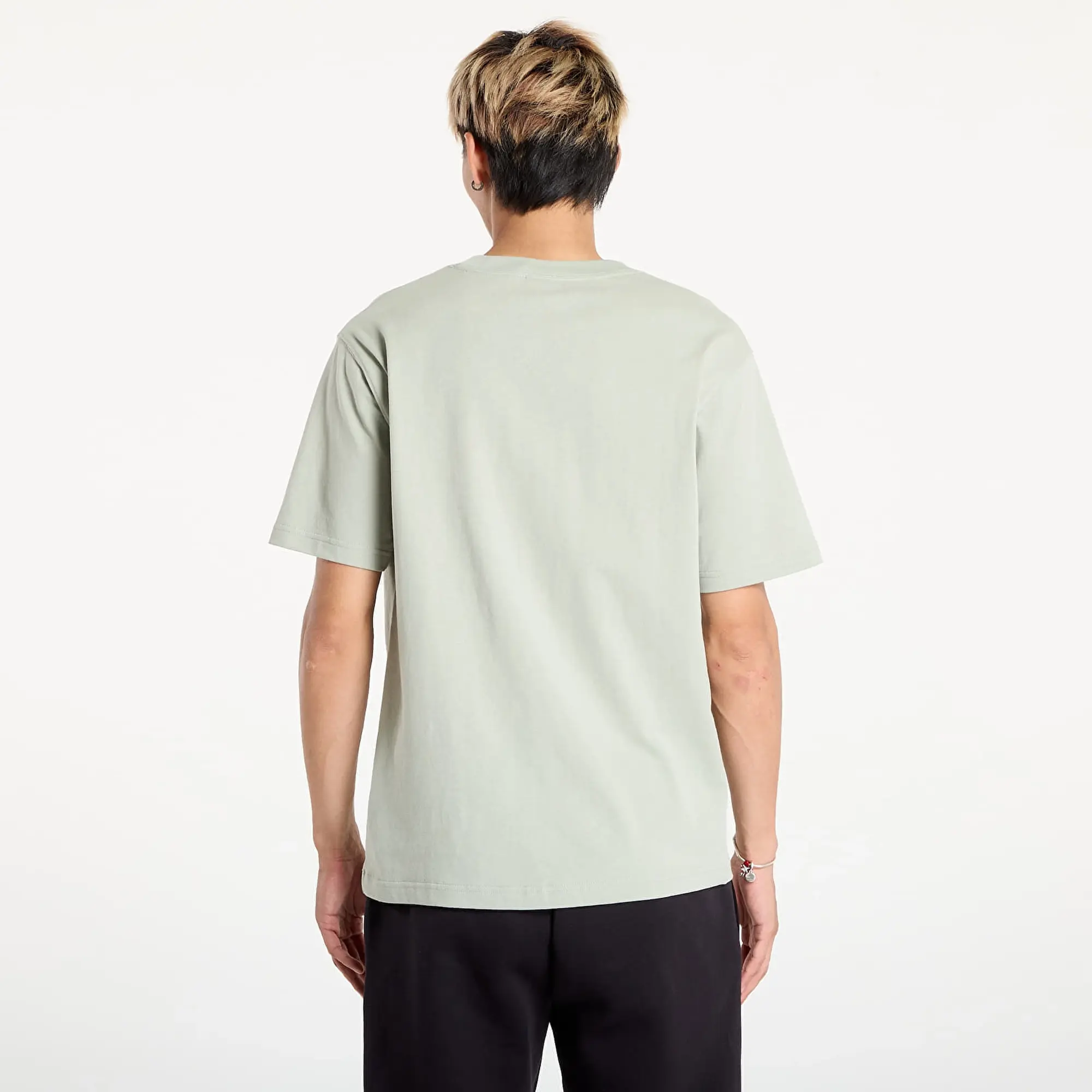 New Balance Men's Athletics Logo T-Shirt in Green Cotton