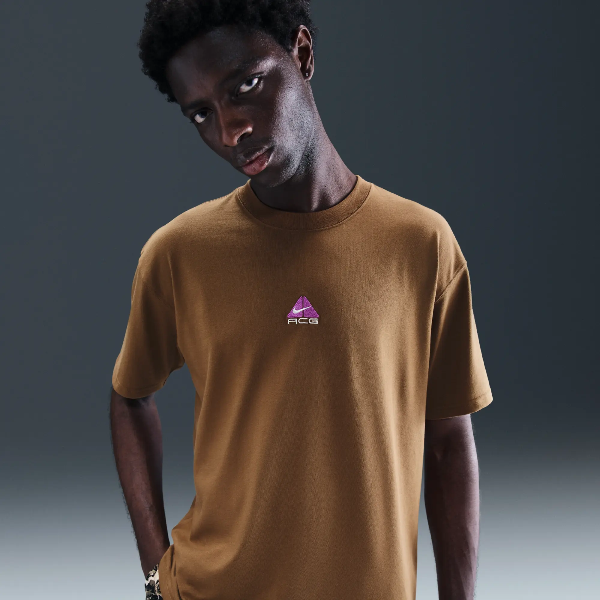 Nike ACG Men's T-Shirt - Brown - Recycled Polyester/Organic Cotton