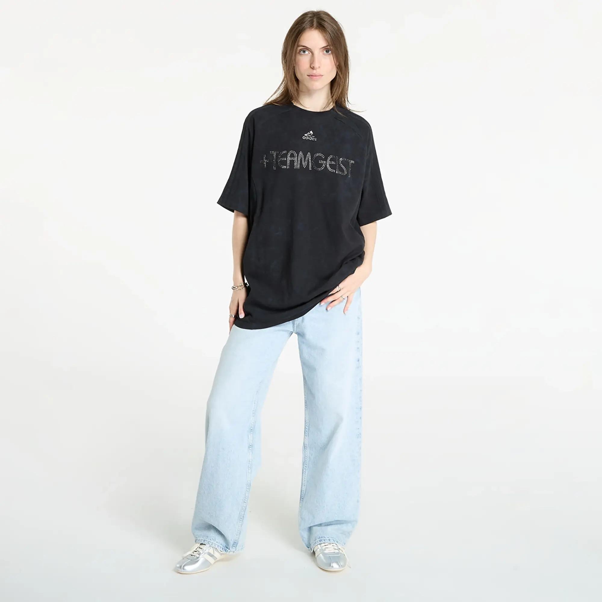 T-Shirt Adidas Adilenium Season 4 Teamgeist Washed Rhinestone T-Shirt Black L