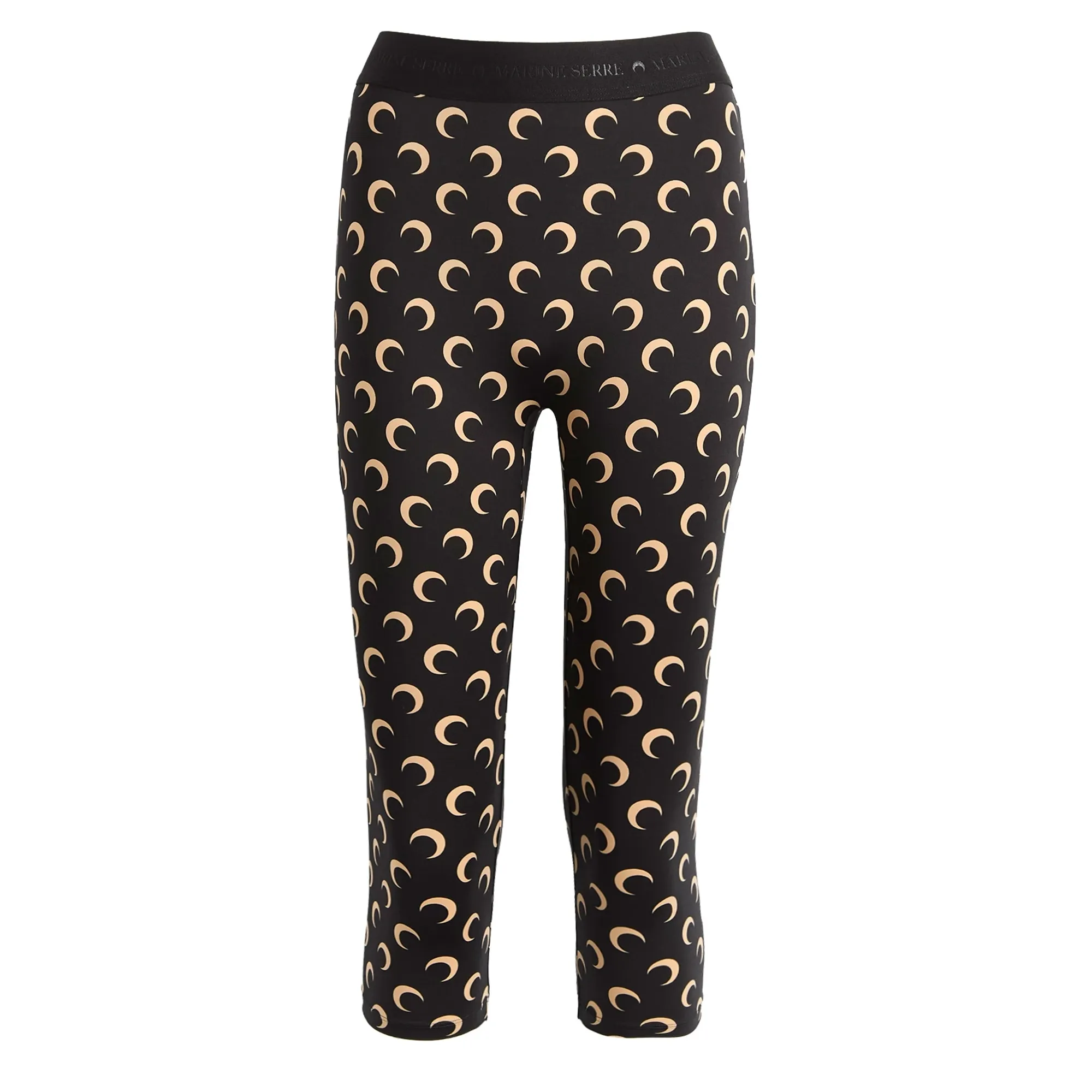 Marine Serre Women's Moon Printed Capri Pants Inverse Tan