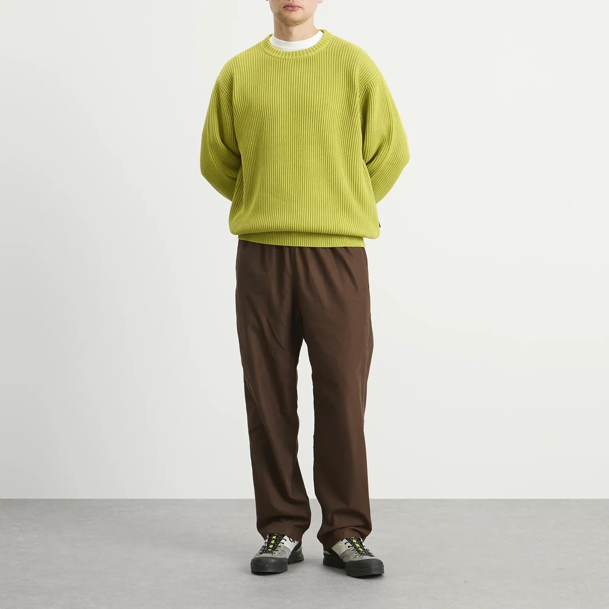 Gramicci Men's Cotton Knit Sweater Mist Green