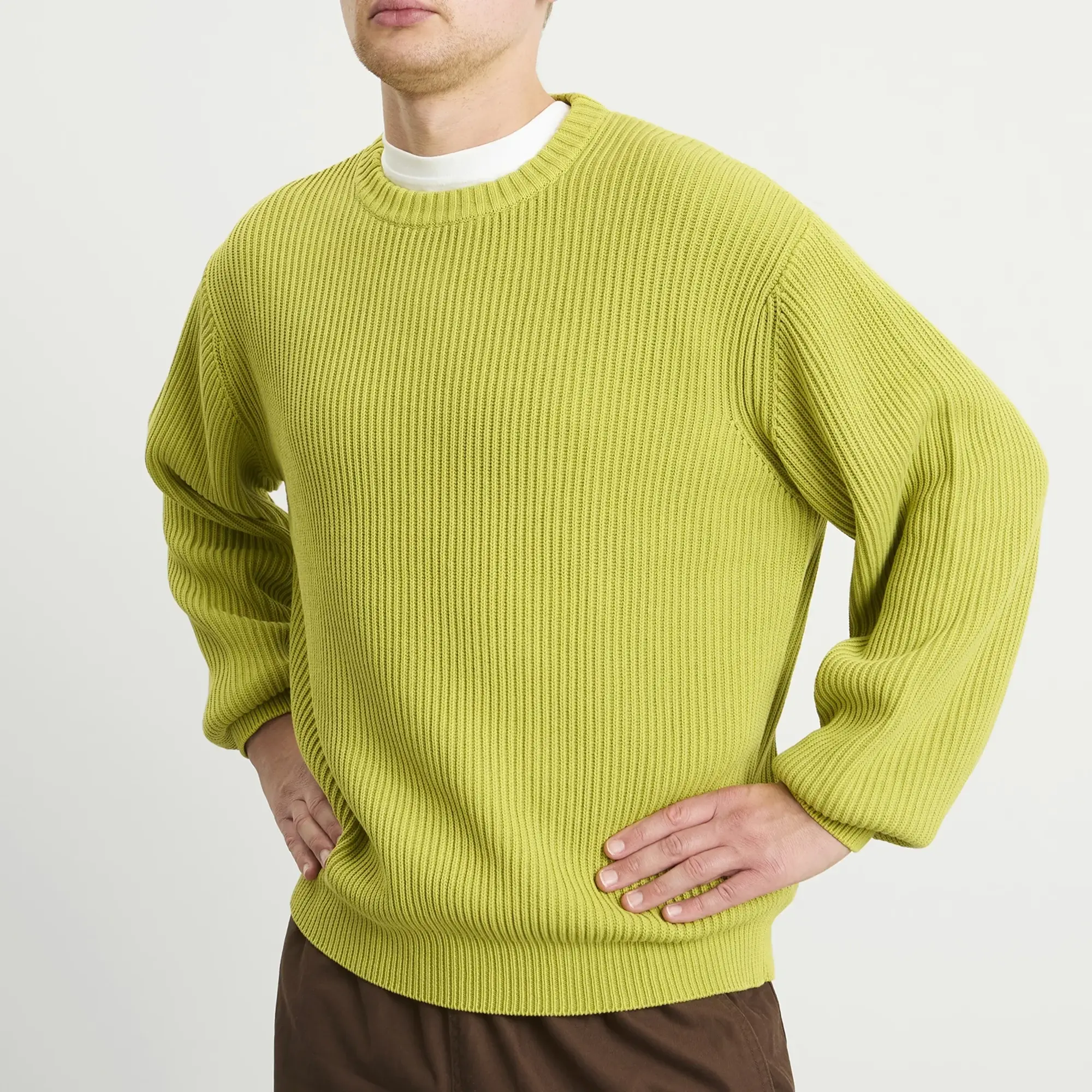 Gramicci Men's Cotton Knit Sweater Mist Green