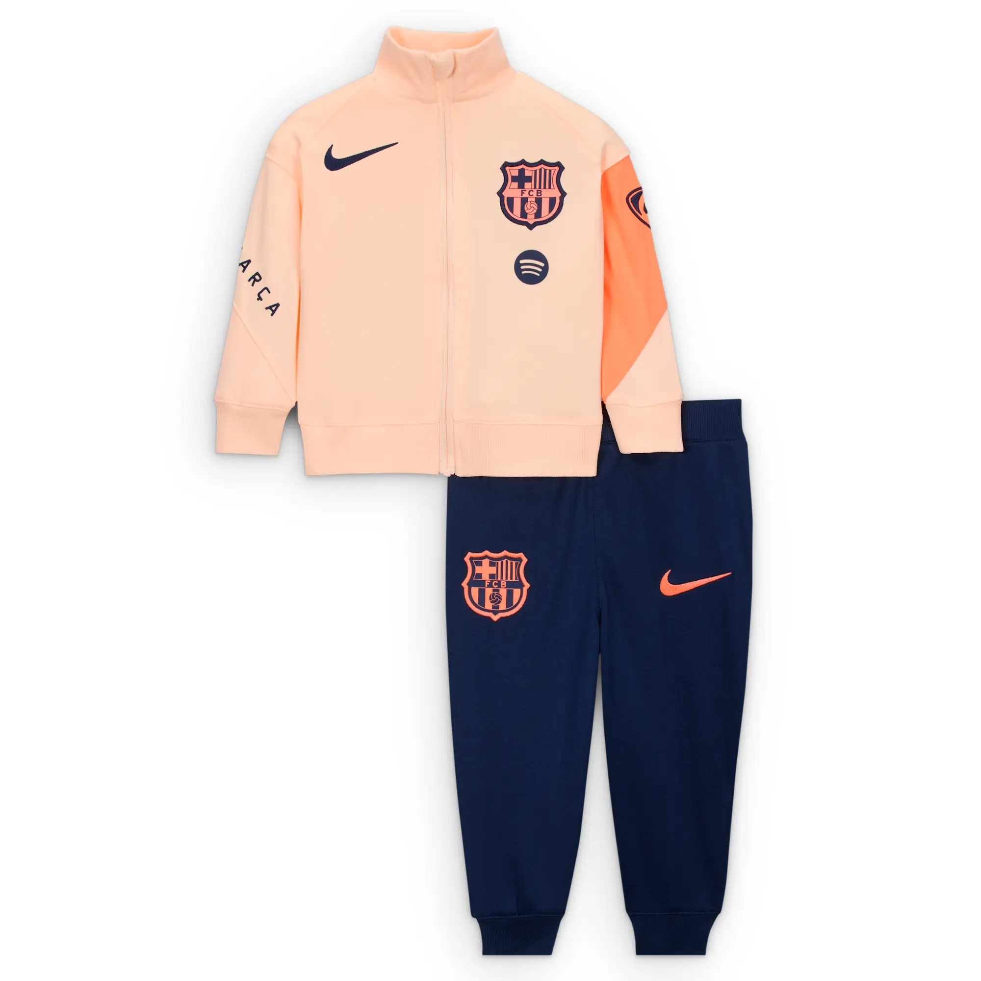 F.C. Barcelona Strike Third Baby Nike Dri-FIT Total 90 Football Knit Tracksuit - Orange - Polyester