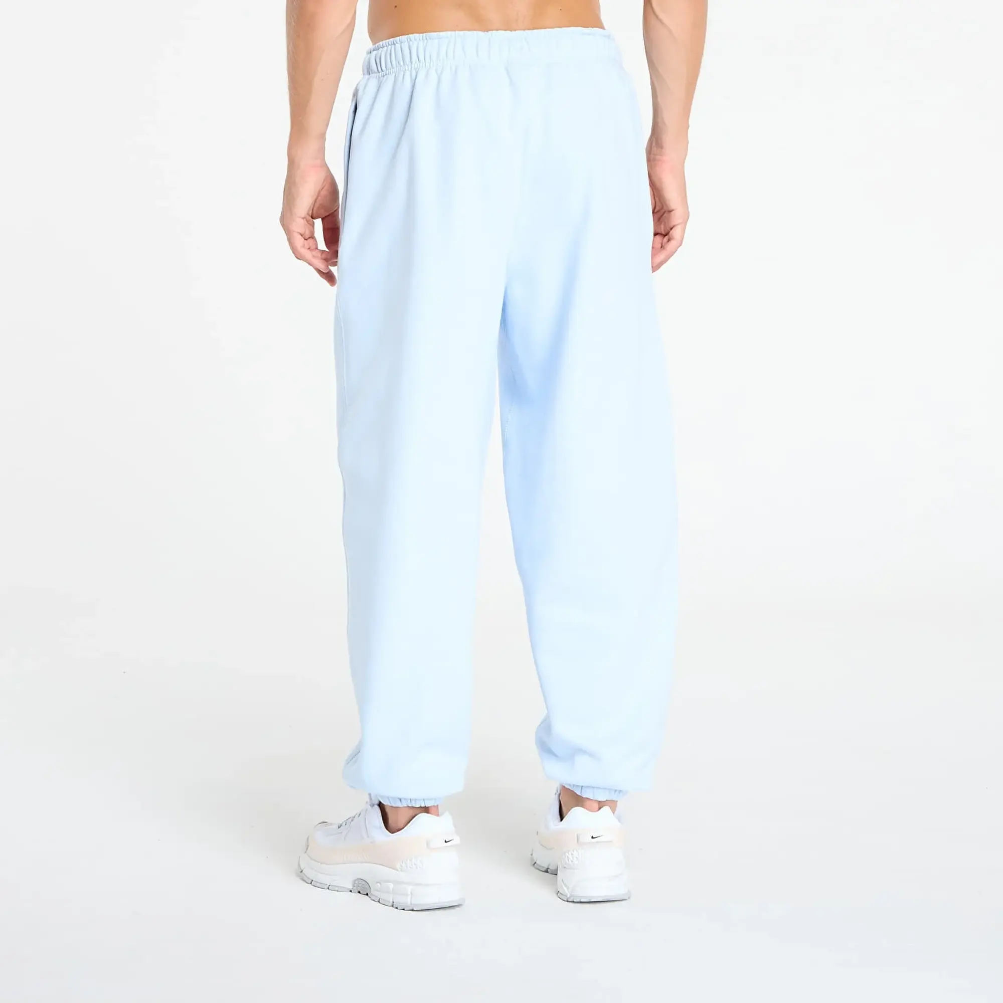 Pants Nike Solo Swoosh Men's Cuffed Fleece Pants Celestine Blue/ Celestine Blue/ White S