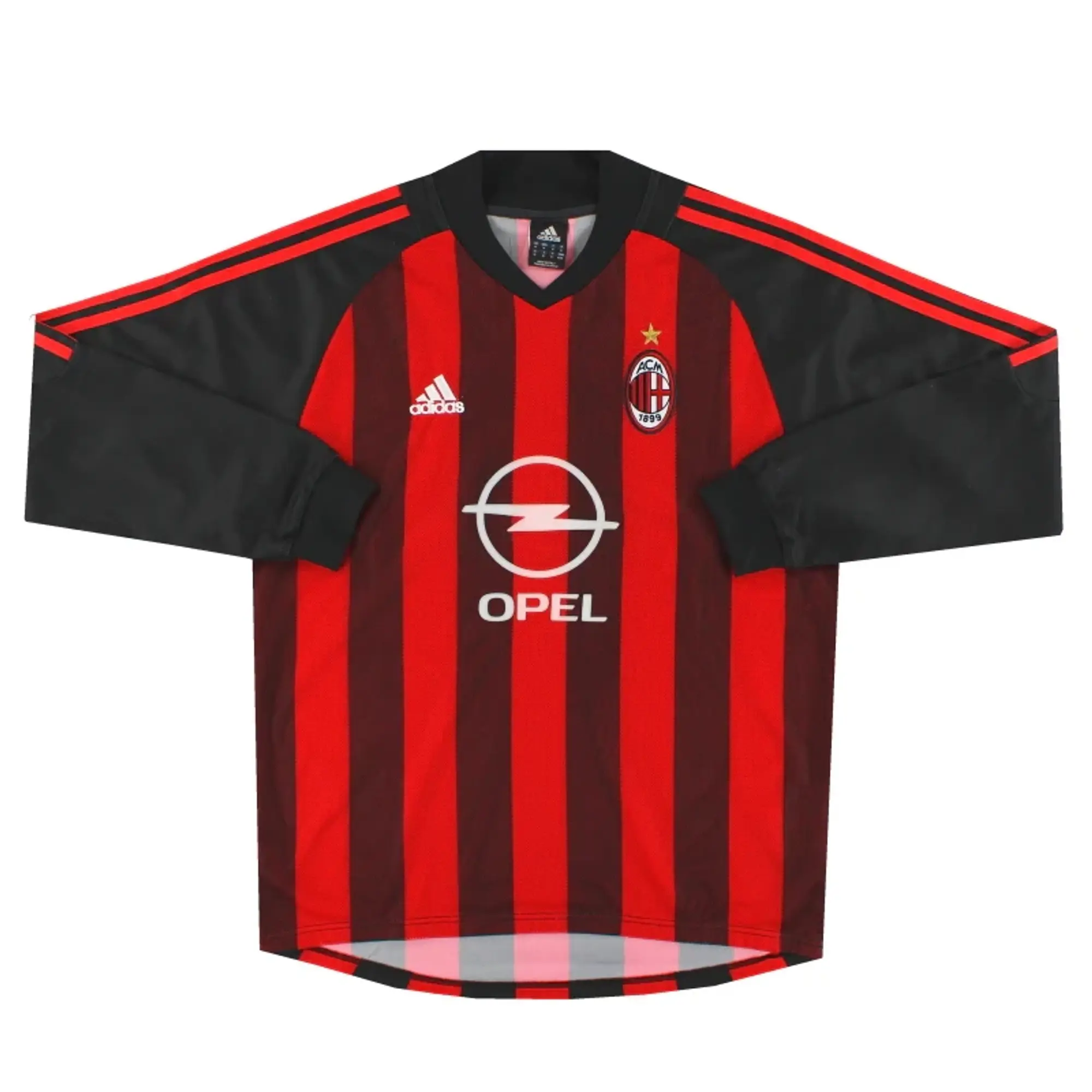2002-03 AC Milan adidas Home Shirt L/S M - AC Milan / Excellent 