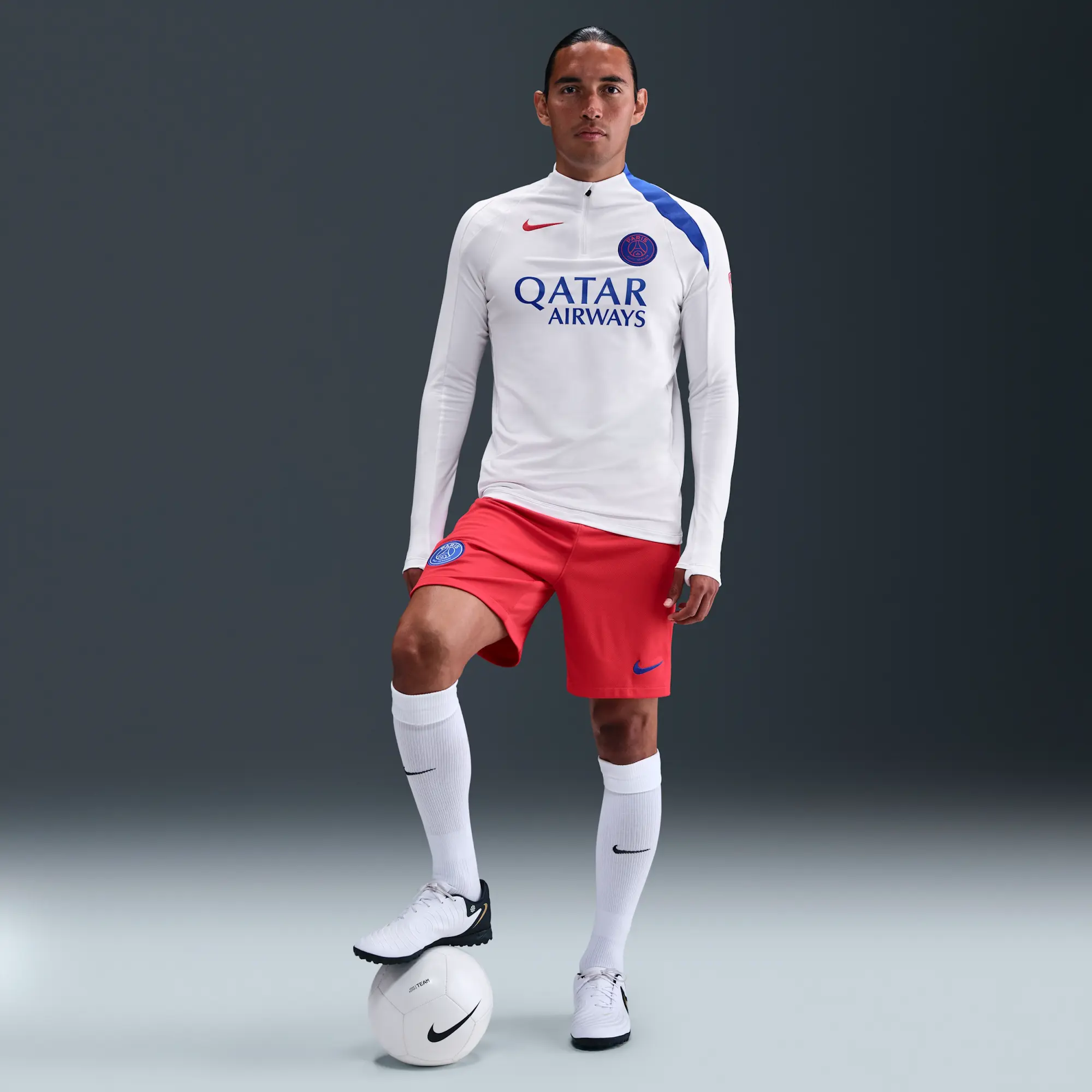 Paris Saint-Germain Strike Third Nike Dri-FIT Total 90 Football Knit Drill Top - White - Sustainable Materials