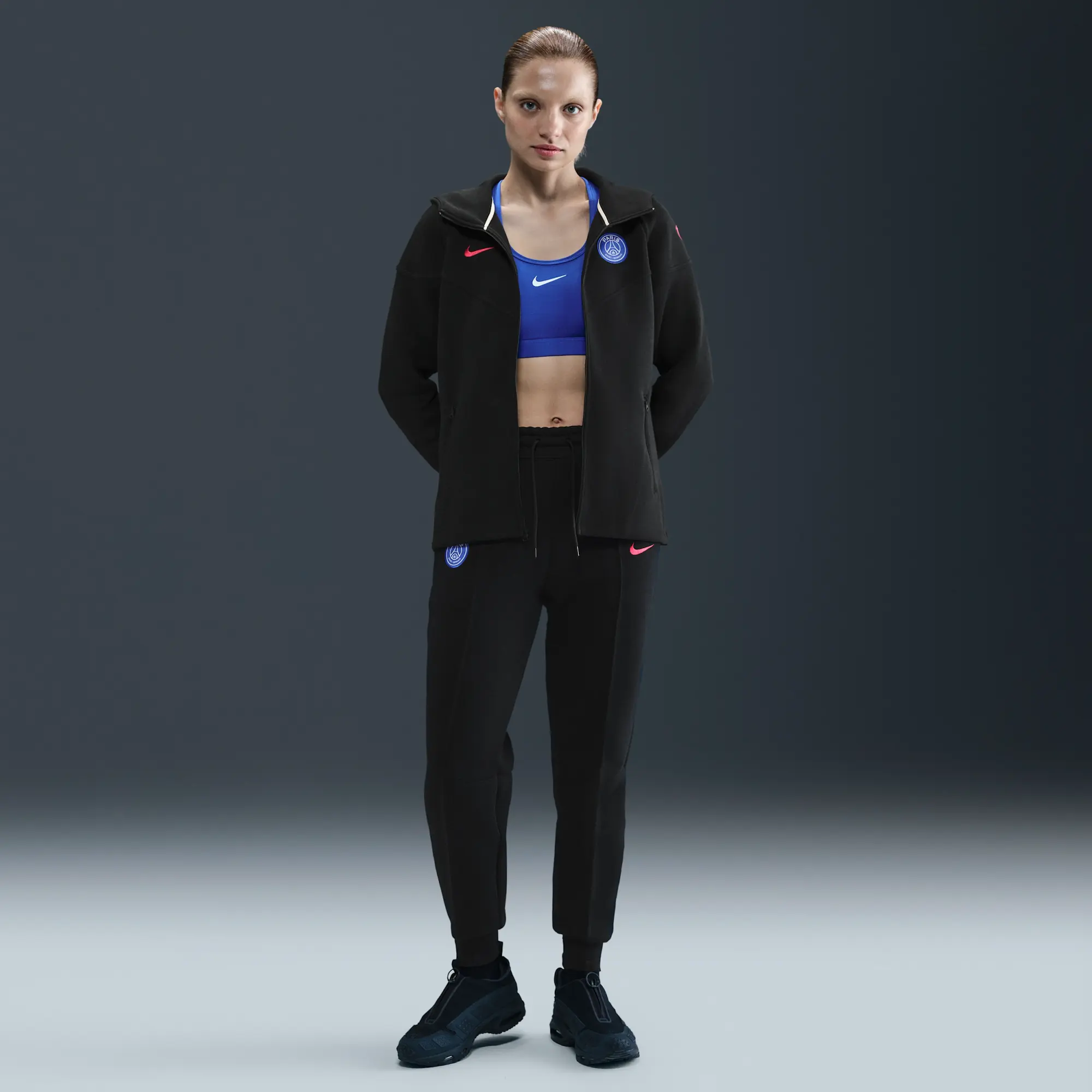 Paris Saint-Germain Tech Windrunner Third Nike Total 90 Football Fleece Full-Zip Hoodie - Black - Sustainable Materials