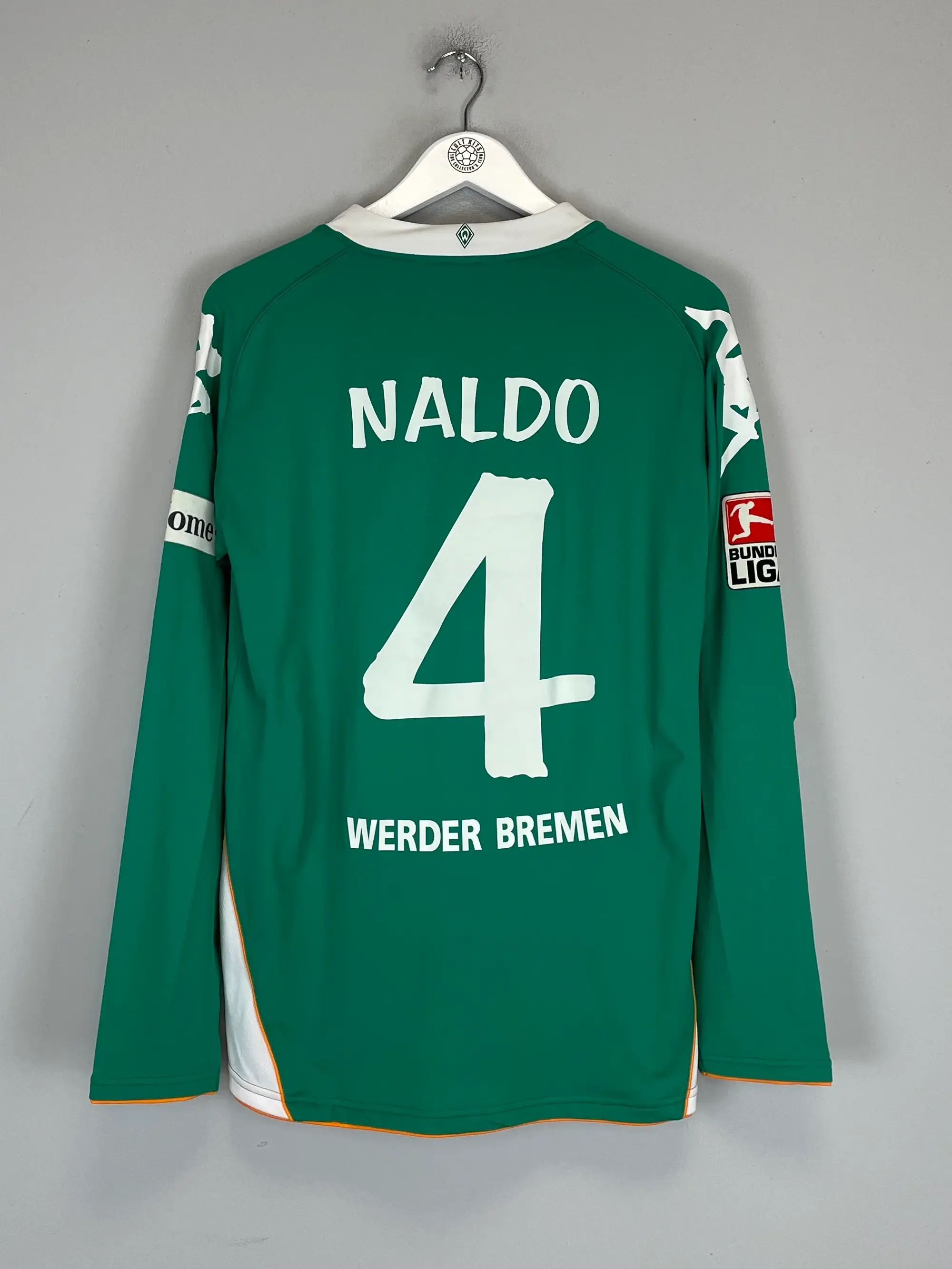2007/08 WERDER BREMEN NALDO #4 L/S *MATCH ISSUE* HOME SHIRT (XL) KAPPA | CULT KITS