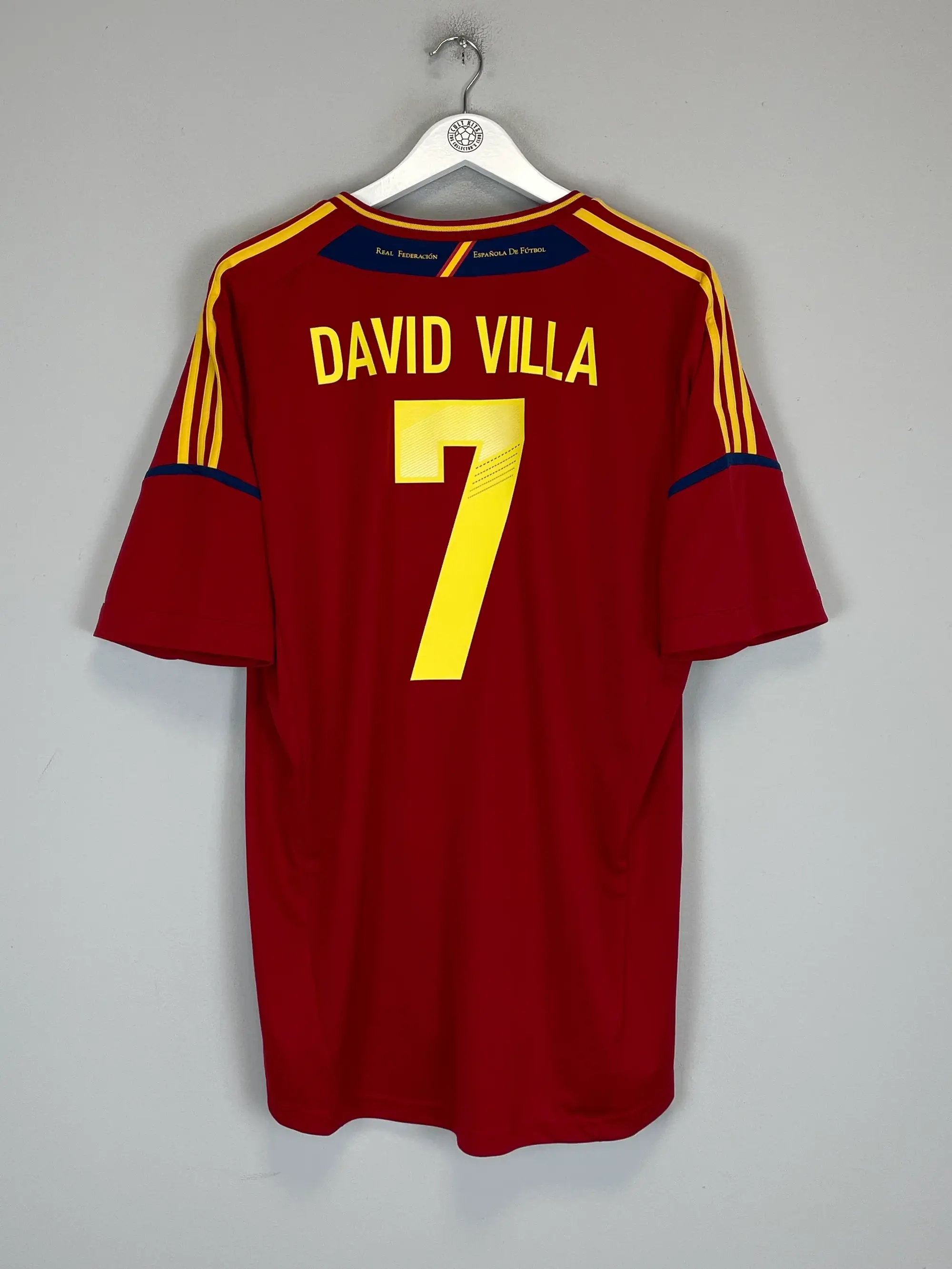 2011/12 SPAIN DAVID VILLA #7 HOME SHIRT (XL) ADIDAS | CULT KITS