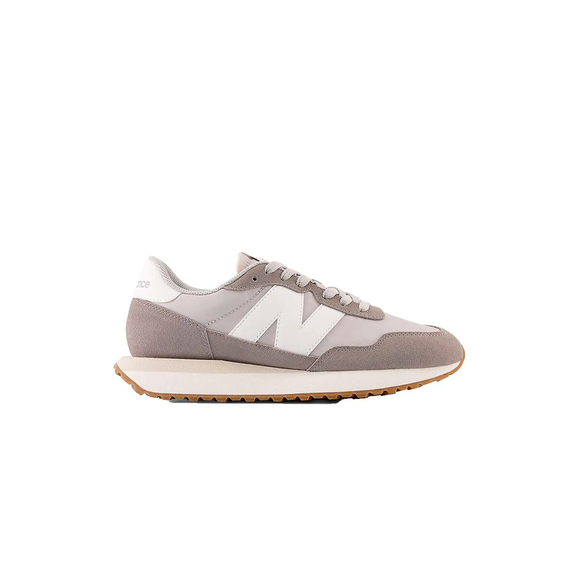 New Balance Women's 237 in Grey/White/Beige Suede/Mesh