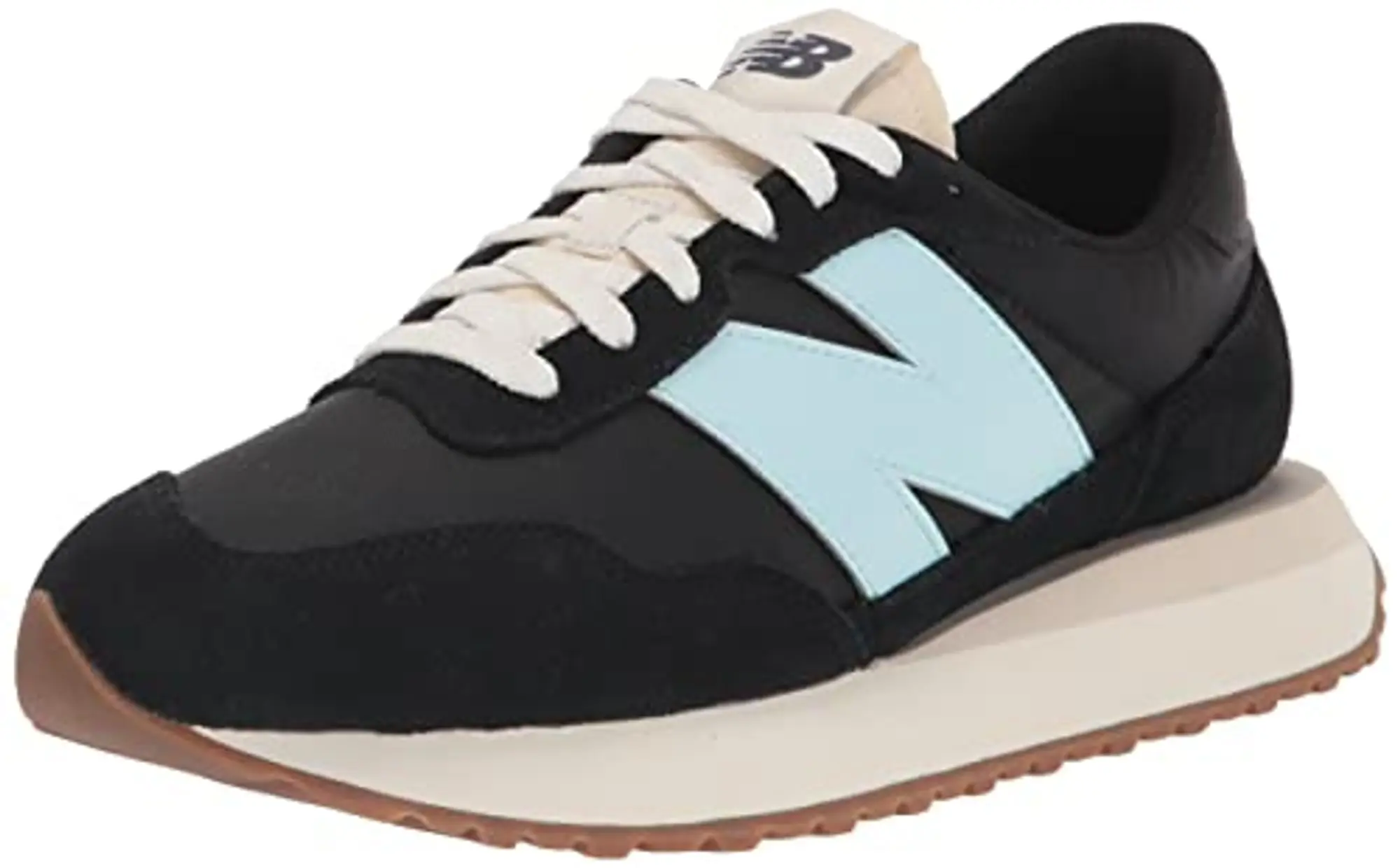 New Balance Women's 237 in Black/White/Beige Suede/Mesh