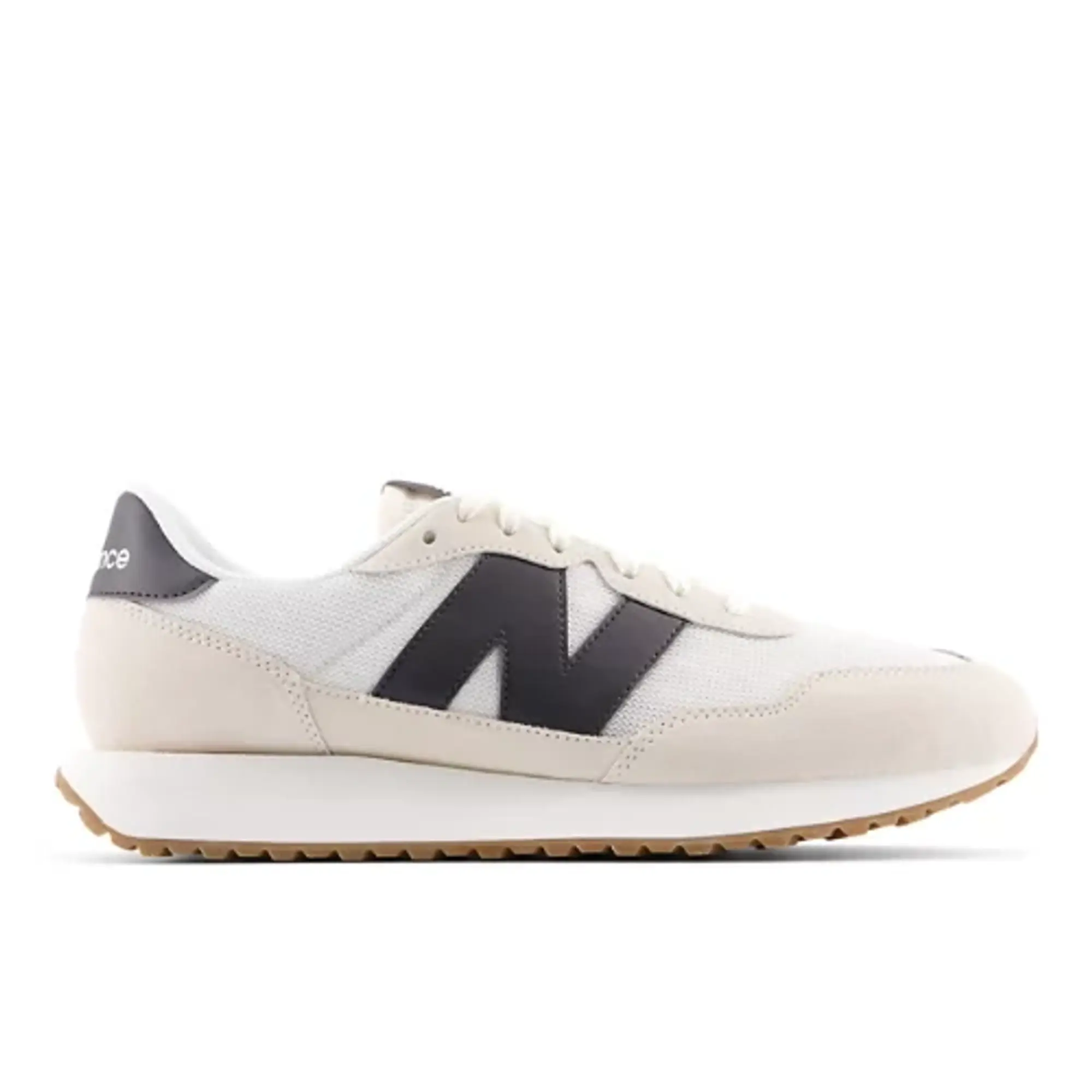 New Balance Men's 237 in White/Black Suede/Mesh