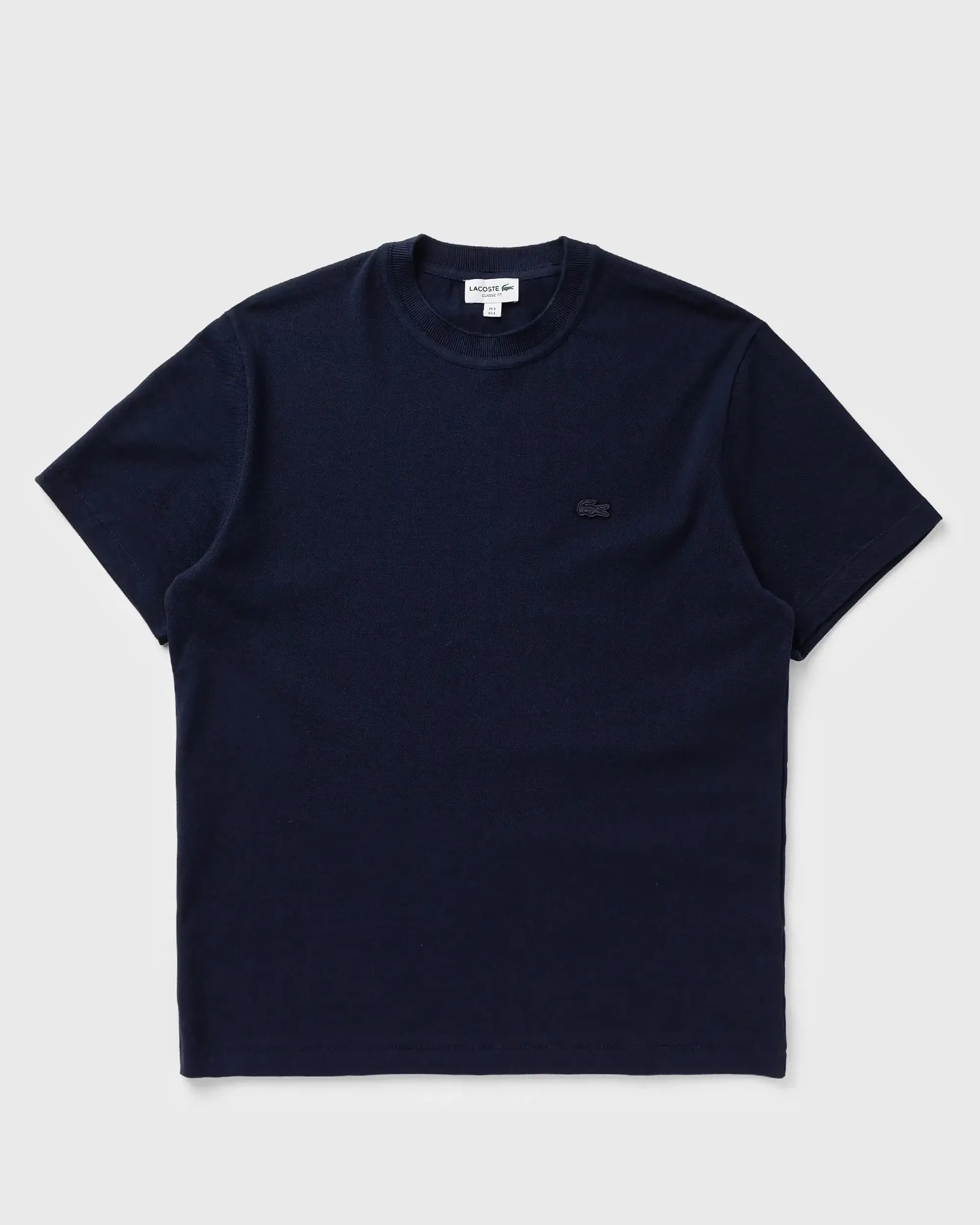 Lacoste Ribbed Neck Petit Piqué T-shirt - Midnight Blue