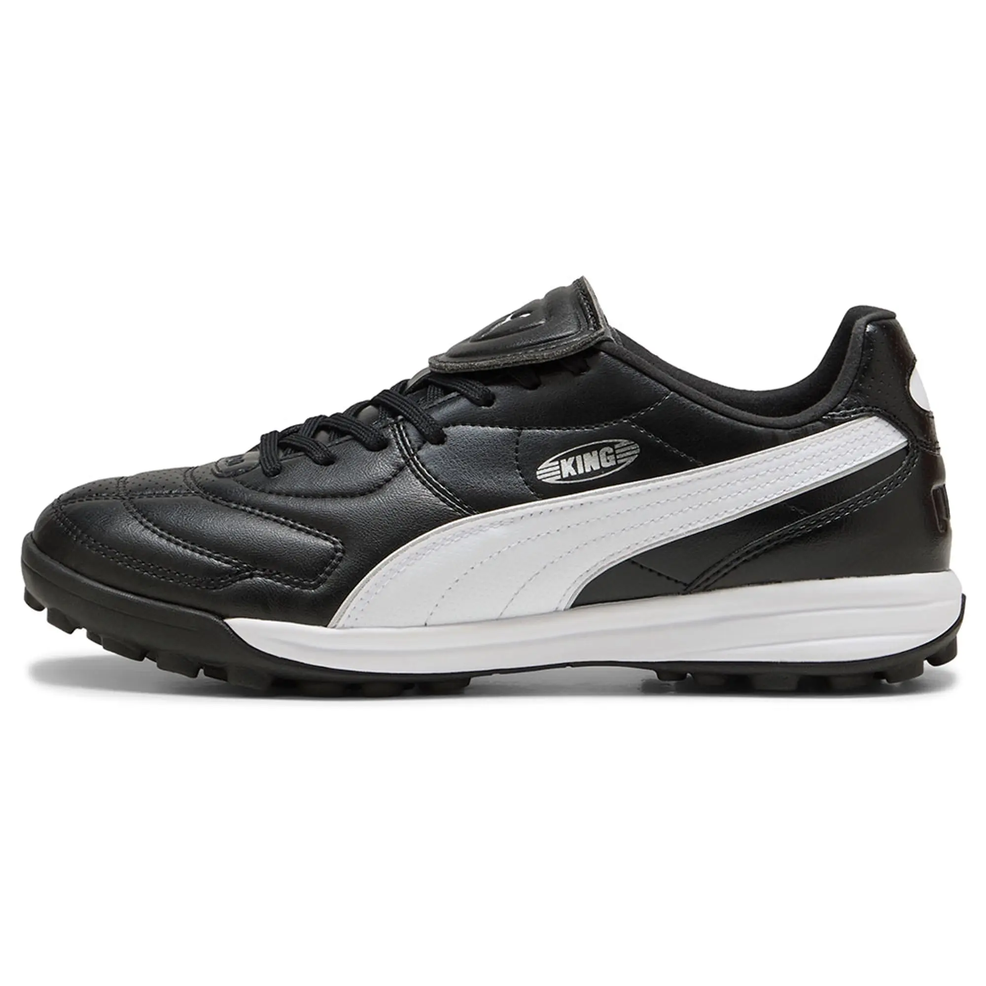 PUMA King Liga TT Football Boots Unisex, Black/White/Silver