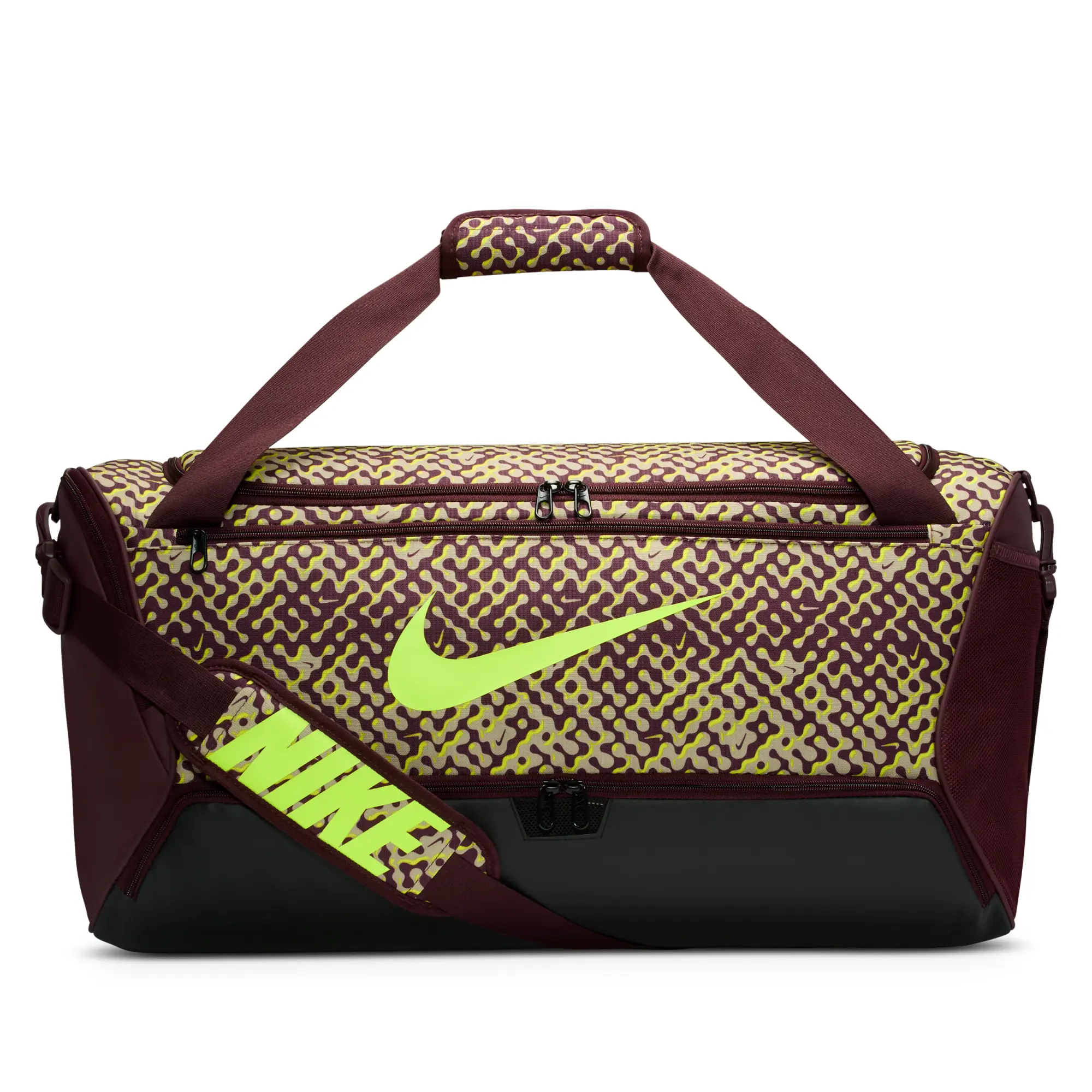 Nike Brasilia Duffel Bag (Medium, 60L) - Red - Polyester